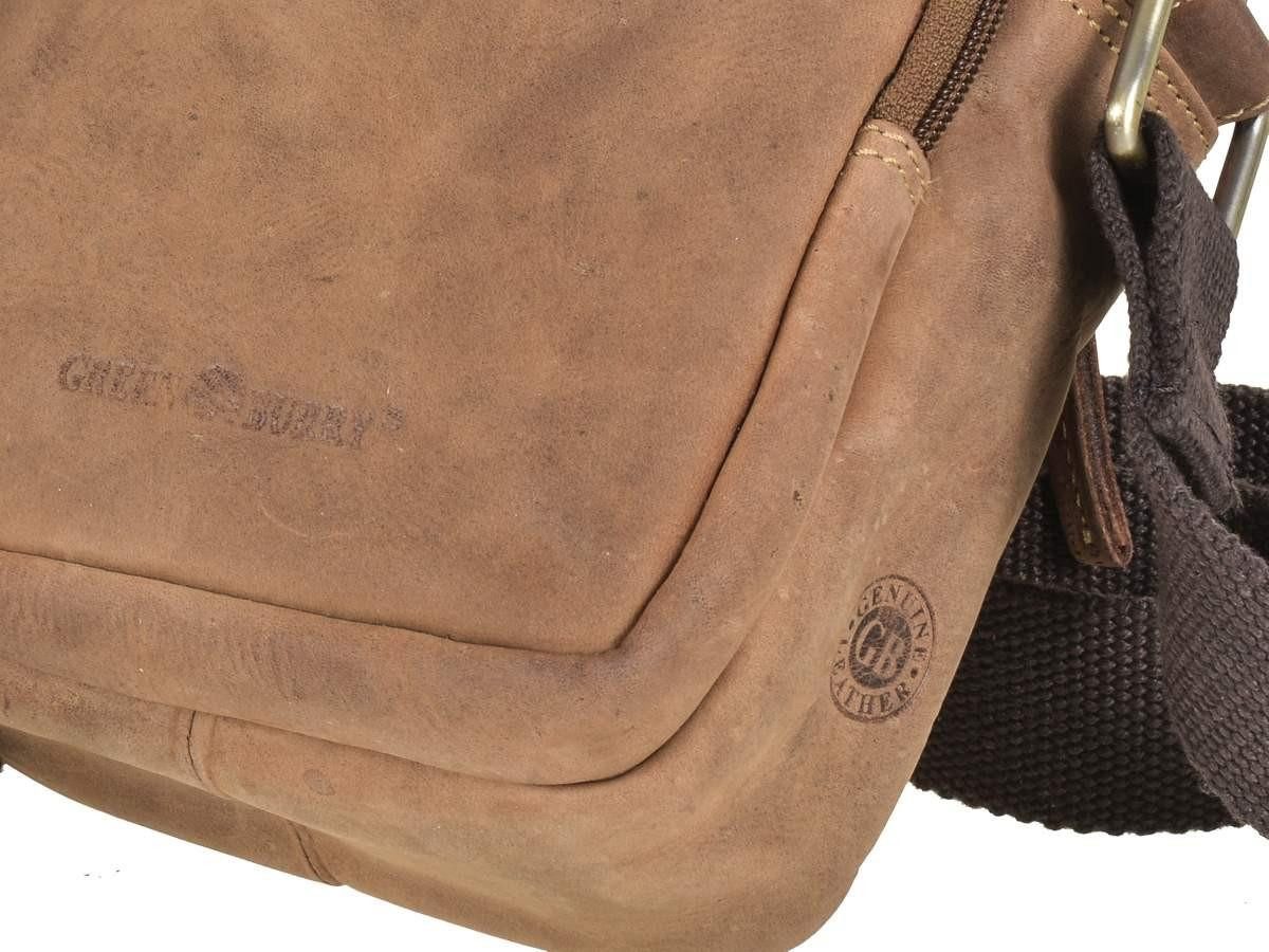 Greenburry Umhängetasche "Vintage" Leder, used Look, Schultertasche, Herrentasche, Leder, 16x19cm