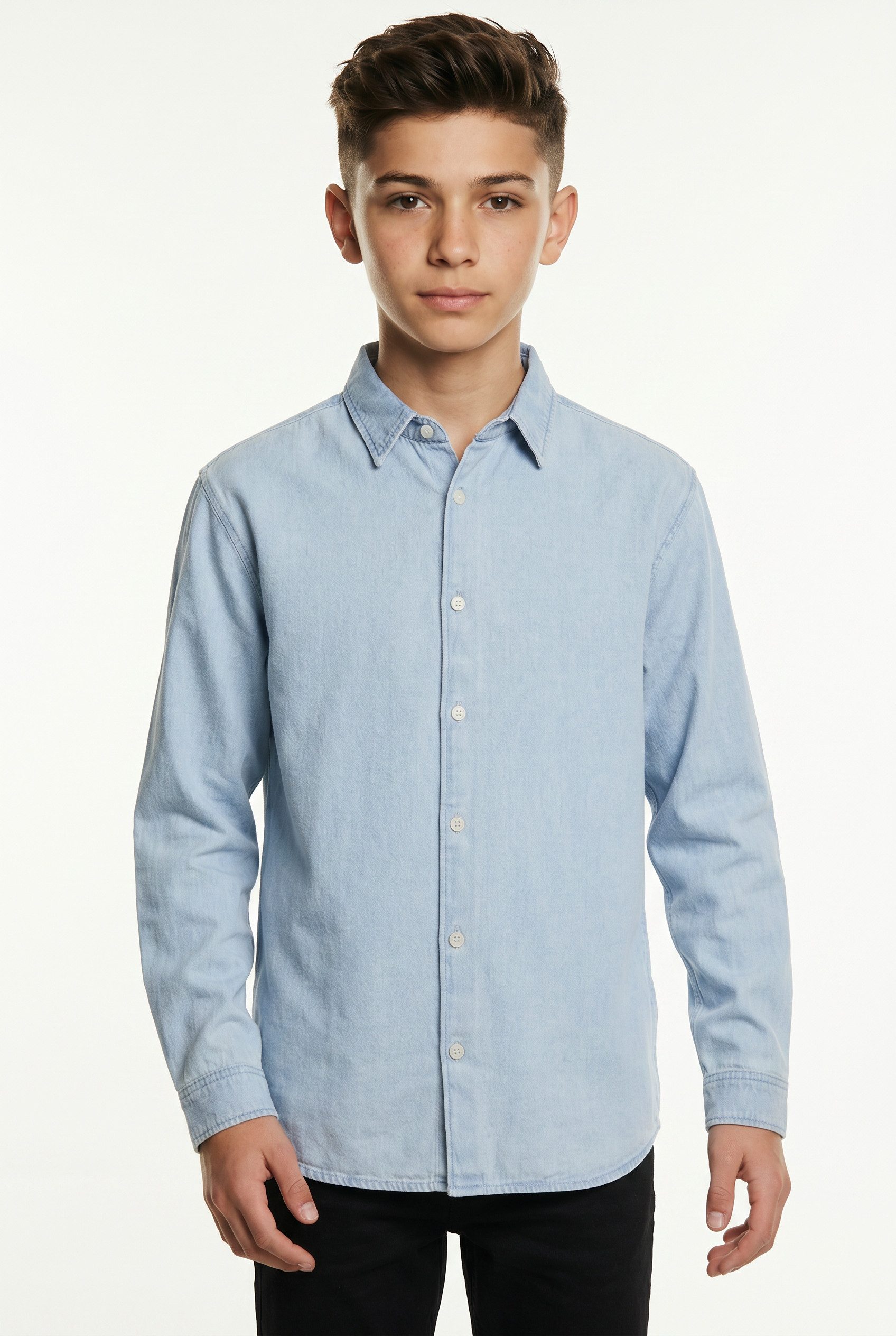 Jack & Jones Junior Langarmhemd JORNORREBRO DENIM SHIRT LS JNR