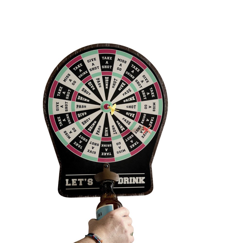 Home-trends24.de Dartscheibe Dartboard Dartscheibe Party Flaschenöffner Trink Spaß Geschenk, (3-tlg)