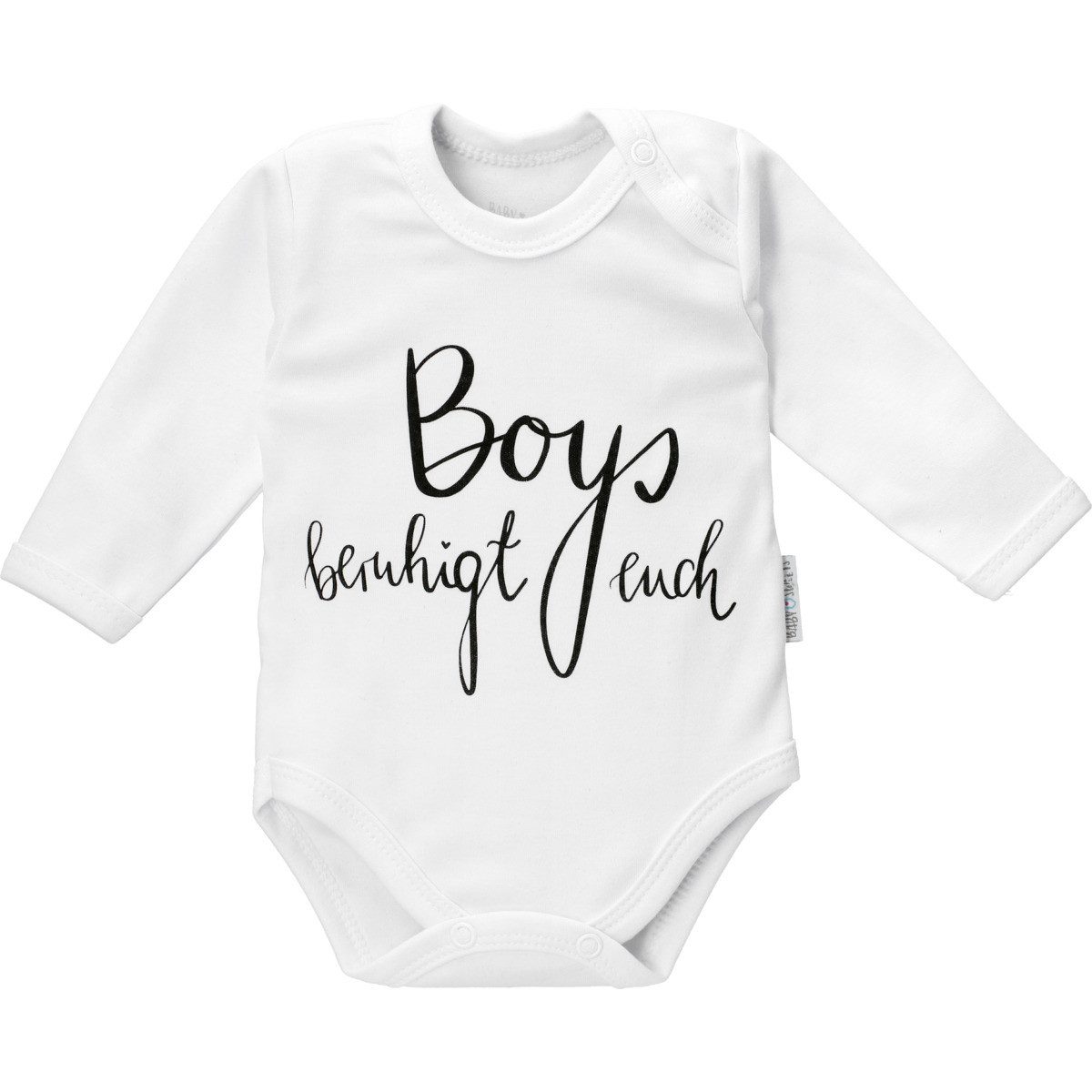 Baby Sweets Langarmbody Boys beruhigt euch Mädchen (1-tlg) Langarm Einteiler, Body, Longsleeve-Body, Bodysuit, Stretchbody