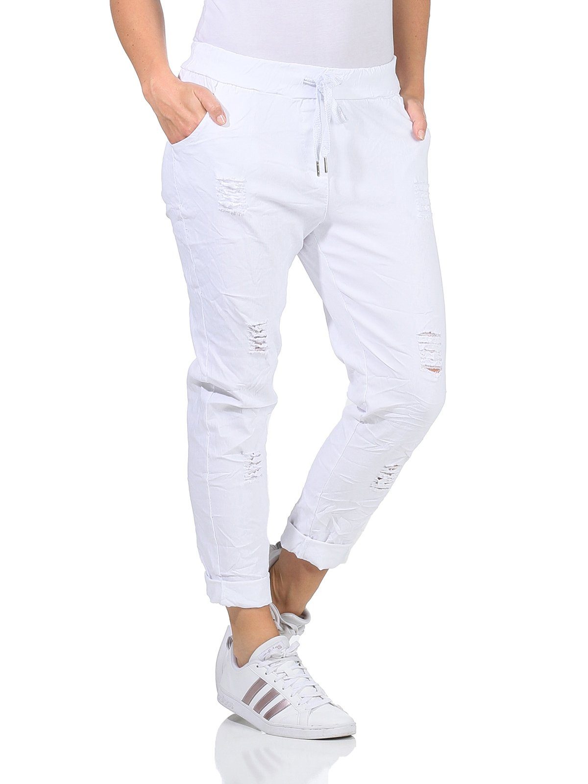 OriginalYou Chinohose 8329 Sommerliche Damenhose mit Kordelzug Chino Hose i günstig online kaufen