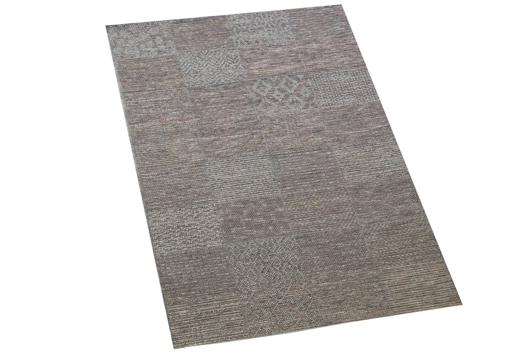 Outdoorteppich In rechteckig, Outdoor Grau, & Karo mm Muster in Höhe: TeppichHome24, Teppich 7