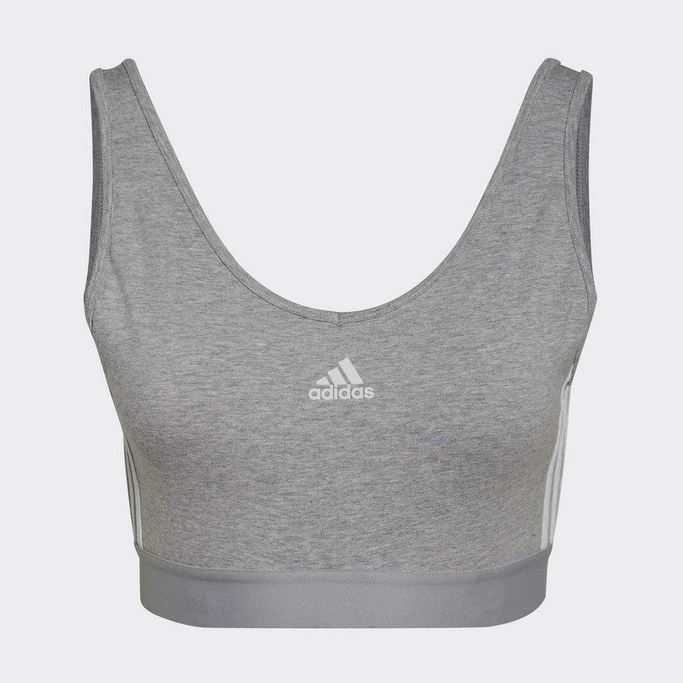 adidas Sportswear Crop-Top ESSENTIALS REMOVABLE PADS 3-STREIFEN CROP-TOP