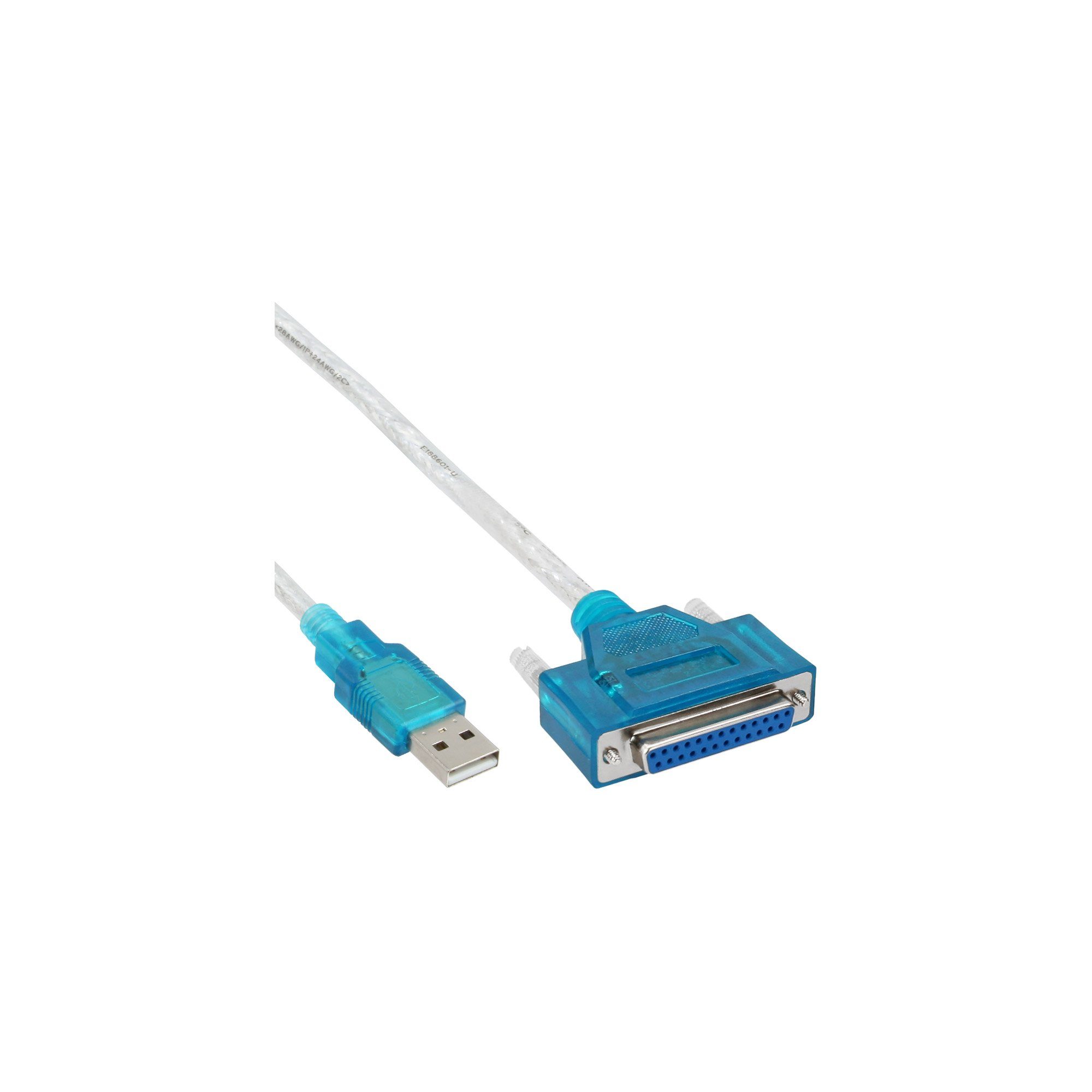 INTOS ELECTRONIC AG »InLine® USB zu 25pol parallel, DruckerAdapterkabel« USBAdapter