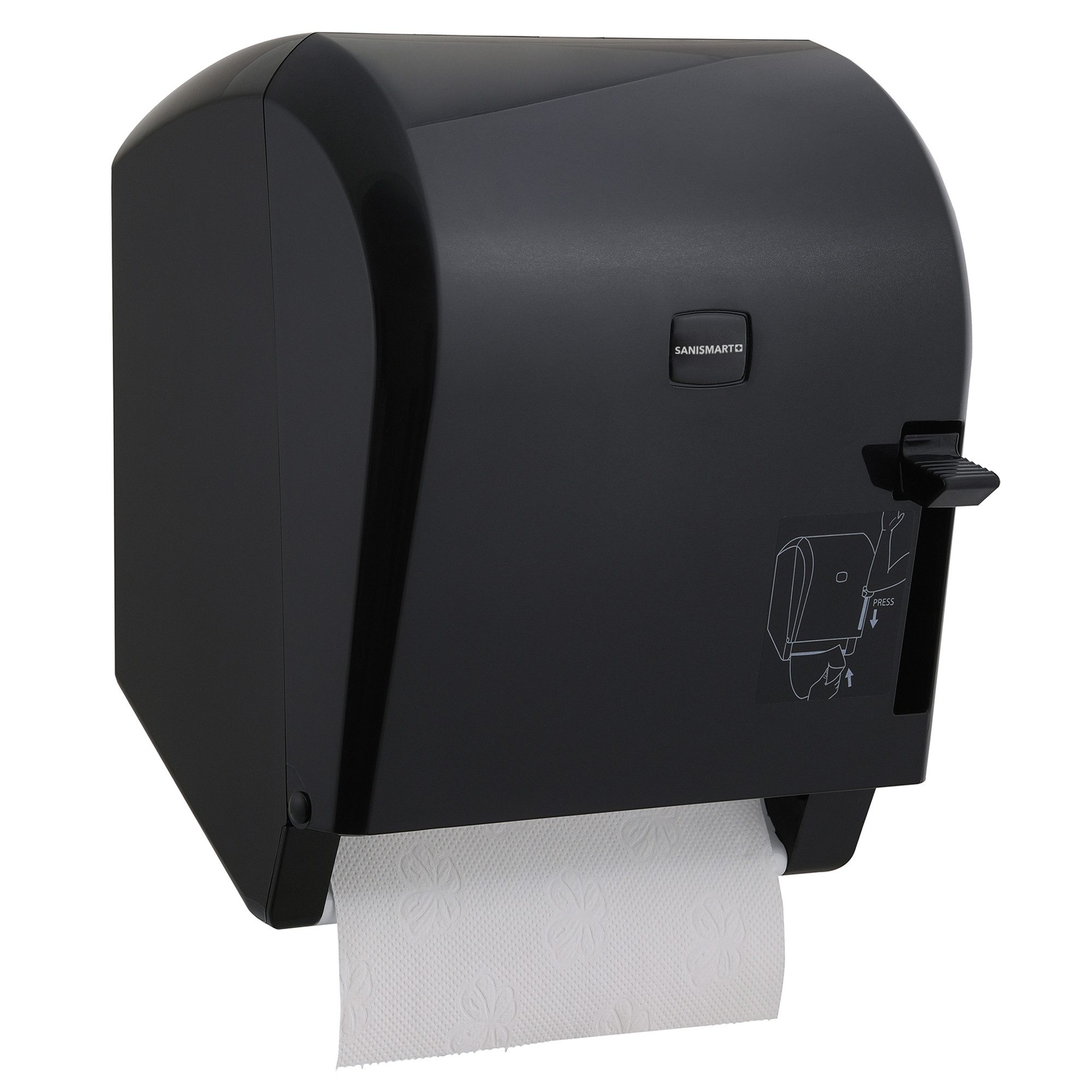 SANISMART Papiertuchspender SANISMART Handtuchrollenspender Kunststoff mit Hebelbedienung