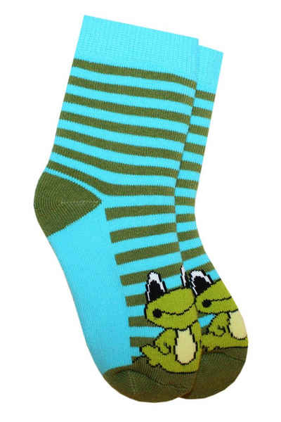 WERI SPEZIALS Strumpfhersteller GmbH Термошкарпетки Kinder Plüsch Socken Thermo Voll Frottee >>Frosch<< mit Baumwolle
