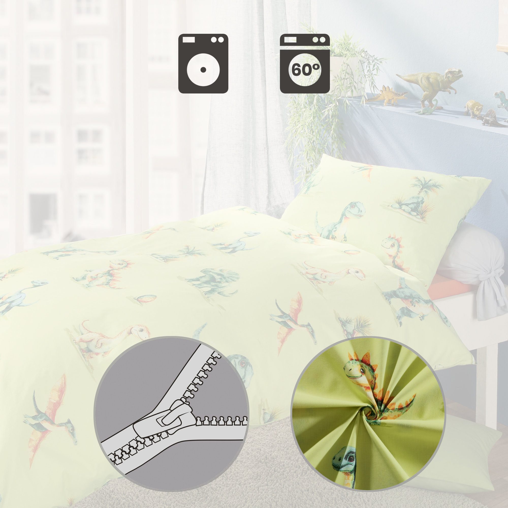 REDBEST Kinderbettwäsche Kinder-Bettwäsche, Renforcé, Tiermotiv