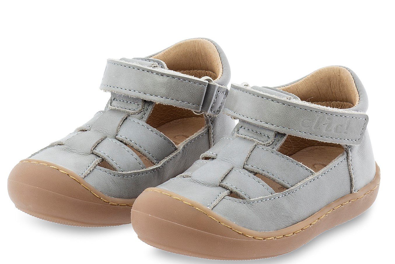 Clic Clic Sandalen Jungen Lauflernschuhe Leder Grau 20300 Sandalette