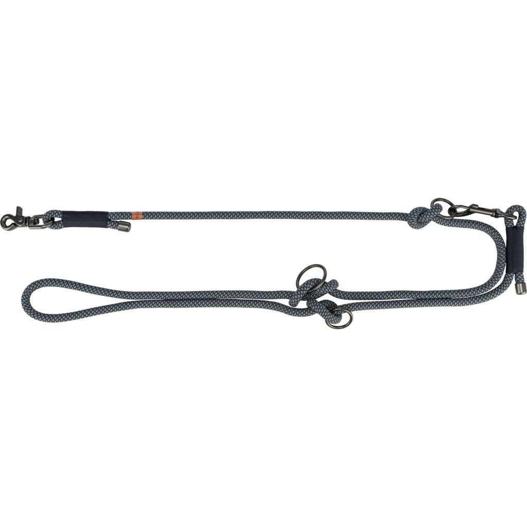 TRIXIE Hundeleine Soft Rope Verlängerungsleine - schwarz/grau - 2,00 m/ø 10 mm, Tau