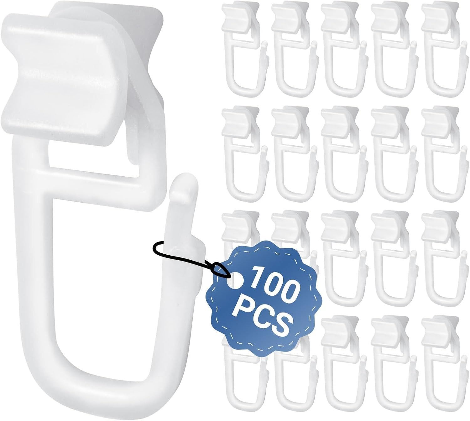 Kaket Gardinenröllchen 50/100 Stück Gardinenhaken, X-Gleiter für Gardinensc günstig online kaufen