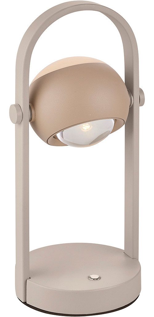 Musterring LED Tischleuchte CANNON, Akku LED Tischlampe Touchdimmer 4W 400 Lumen 2300-4000K CCT, CCT - über Fernbedienung, Dimmfunktion, Memoryfunktion, Nachtlichtfunktion, LED fest integriert, Farbwechsler, warmweiß - kaltweiß, kabellose Akku Tischleuchte mit Lade-Base, schwenkbar dimmbar Memory