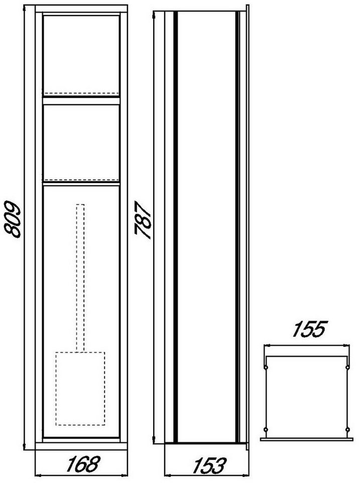 Emco Schrankmodule »Asis WC-Modul Unterputz« (Set) alu/optiwhite (809 mm)-HomeTrends