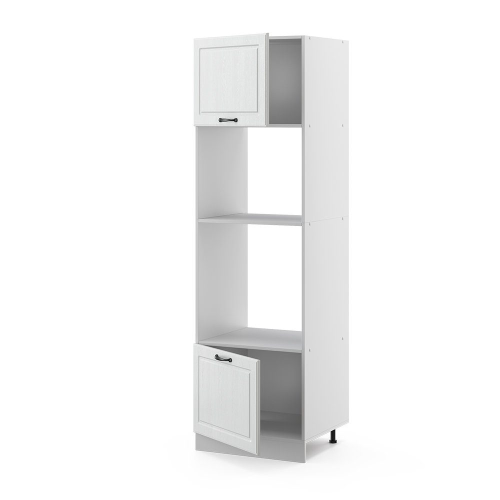 Vicco Mikrowellenumbauschrank R-Line, Weiß Landhaus/Weiß, 60 cm (1-St) – Bild 4 von 5
