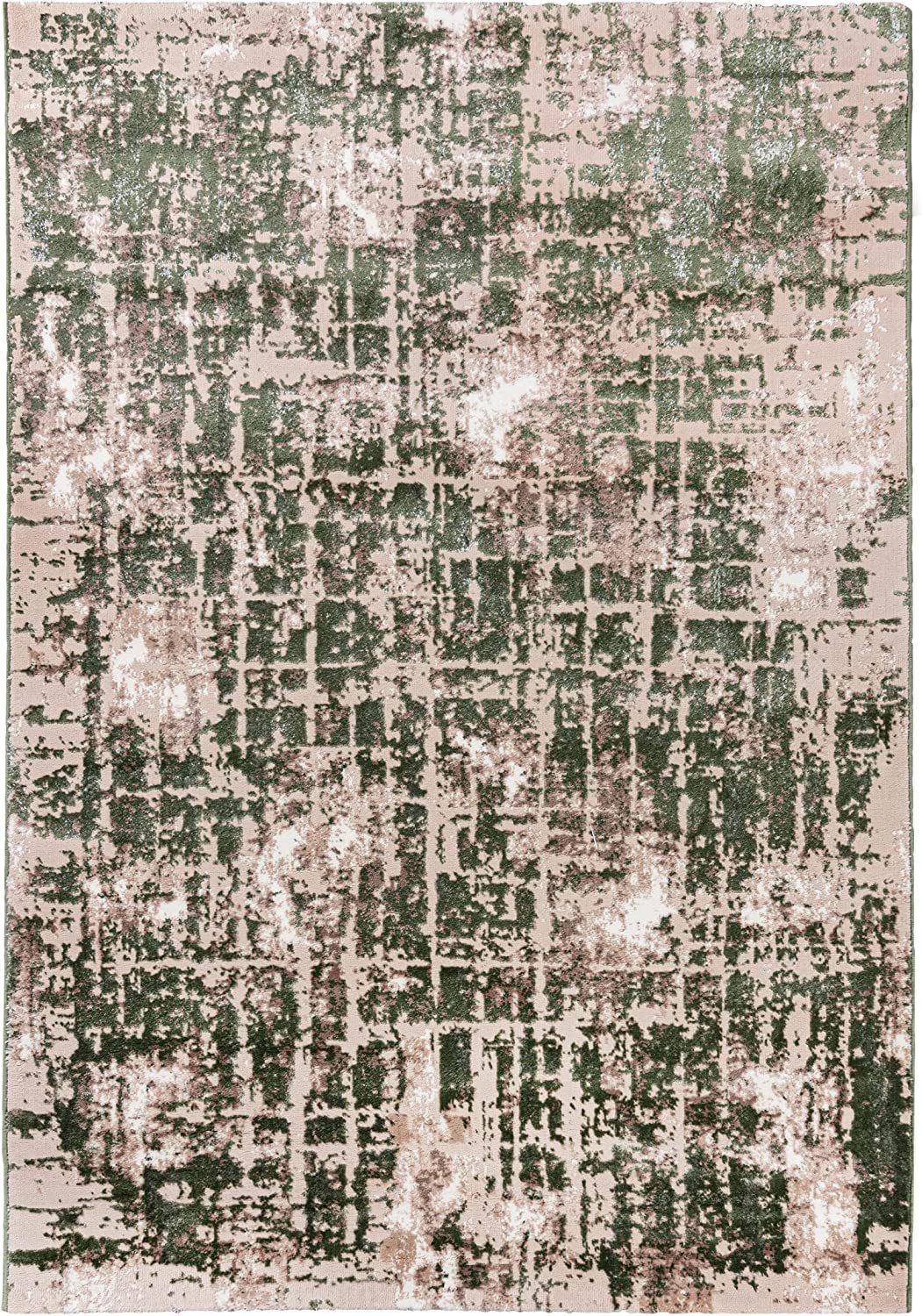 Teppich DY-PORTLAND-ABSTRACT, Mazovia, 80x150, Abstraktes, Vintage, Kurzflor, Gemustert Grün Beige1
