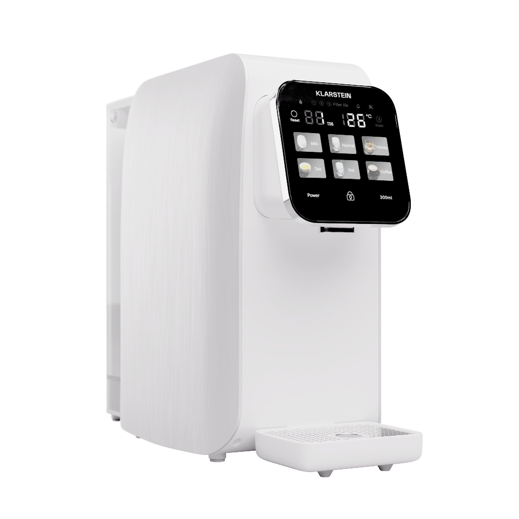 Klarstein Wasserfilter AquaLine 3L, Zubehör für AquaFina, Wasseraufbereiter 5-stufige Filtration HD-Touchscreen