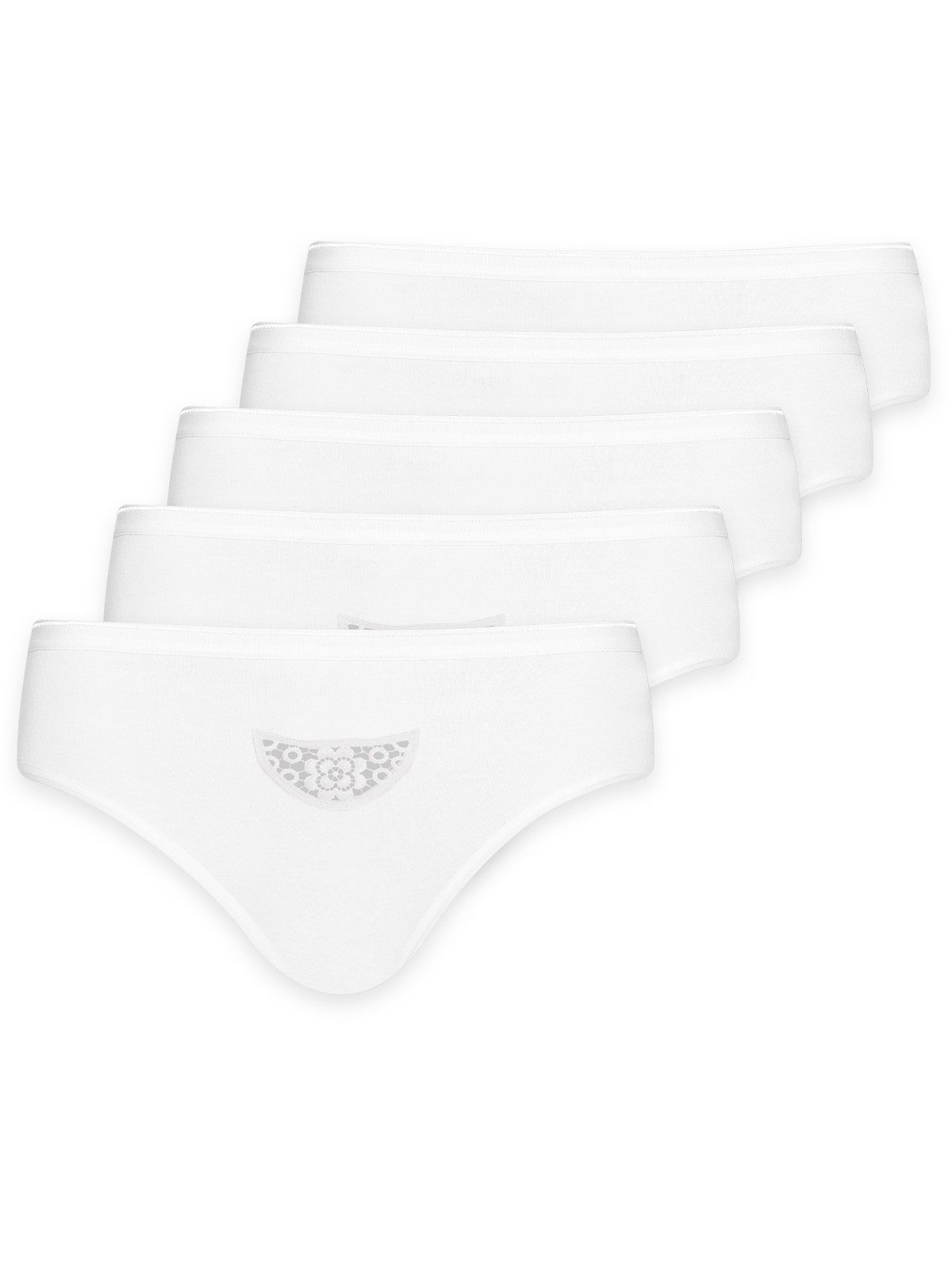 Schöller Hüftslip 5er Pack Damen Hüftslip Baumwolle (Packung, 5-St) Zwickel