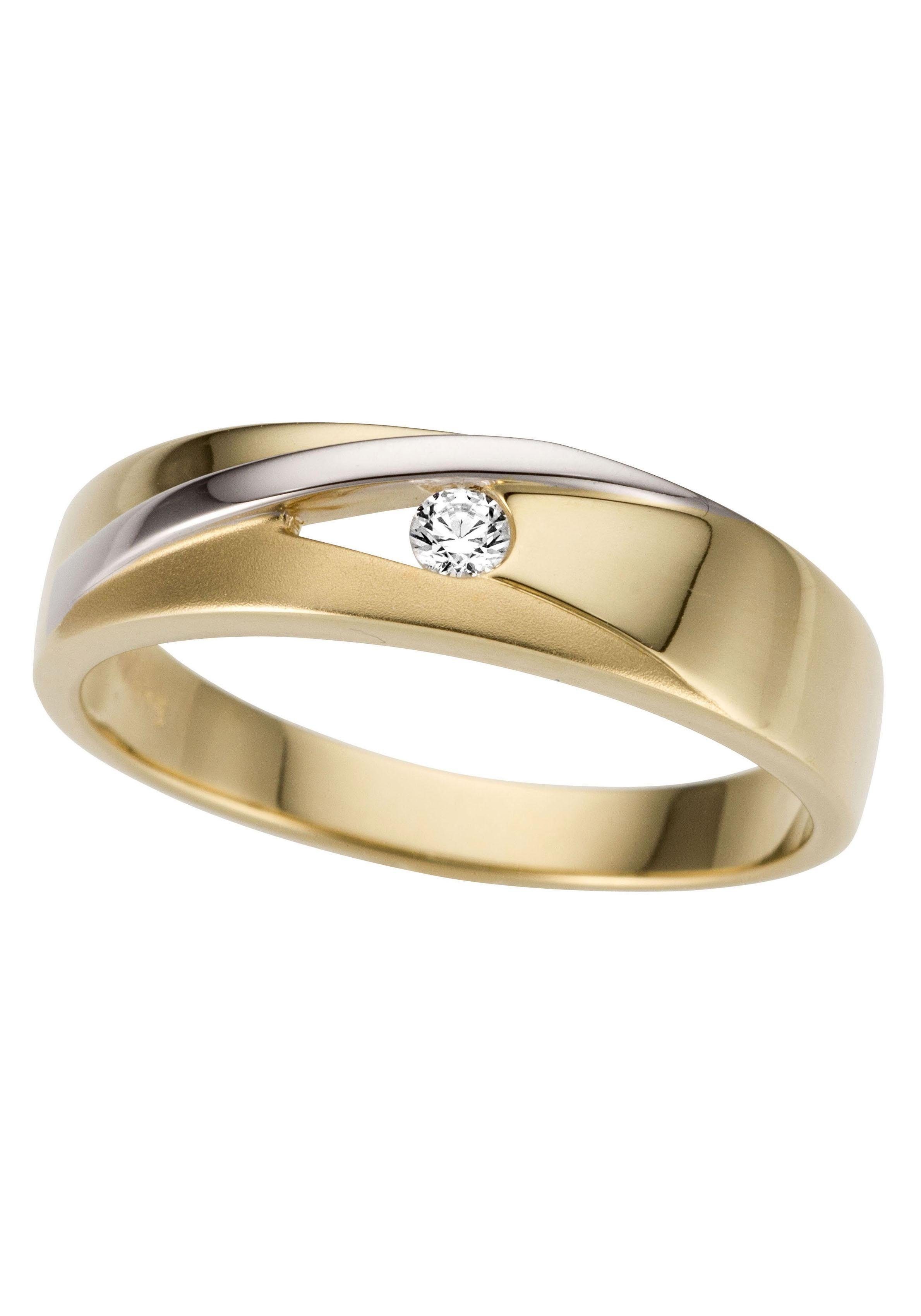 Firetti Goldring Schmuck Geschenk Gold 333 Herrenring Goldring, mit Zirkonia (synth)