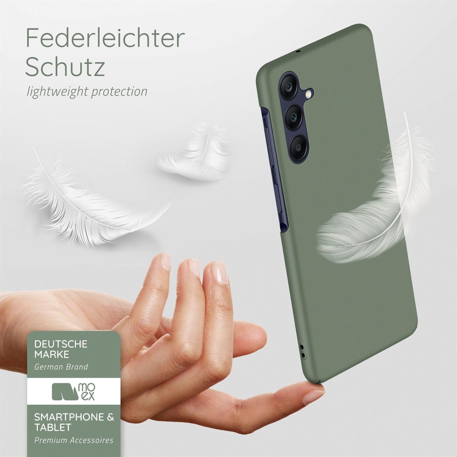 moex Handyhülle moex® Alpha Case für Samsung Galaxy A25 5G, Hülle ultra dünn, Hardcase Back Cover, Schutzhülle Minimalistisch
