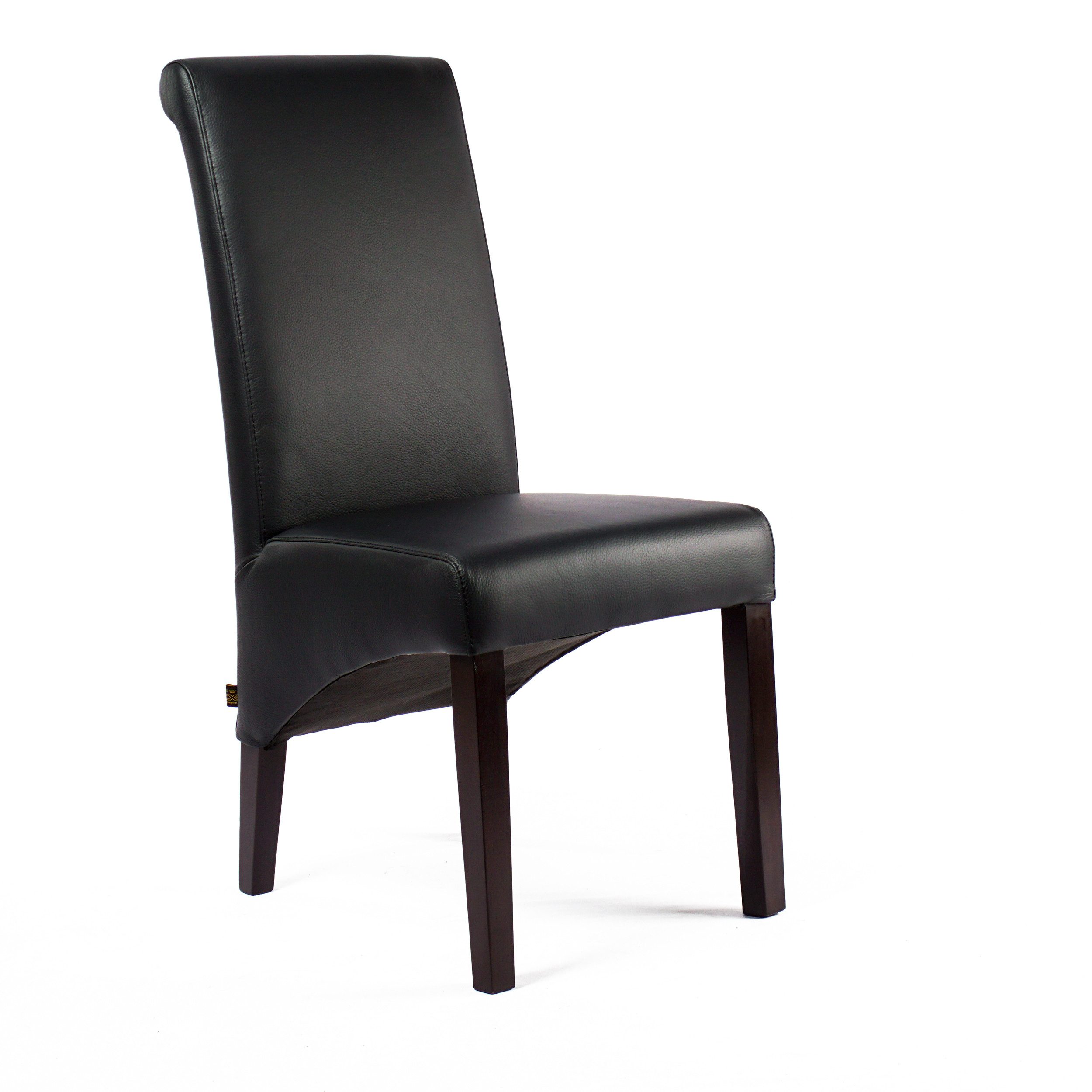 Stuhl SIX Esszimmerstuhl Felice Echtleder Schwarz Wenge Gastro-Qualität
