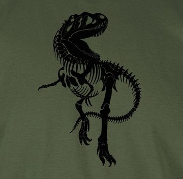 Shirtracer T-Shirt T-Rex Skelett - schwarz Tiere Zubehör