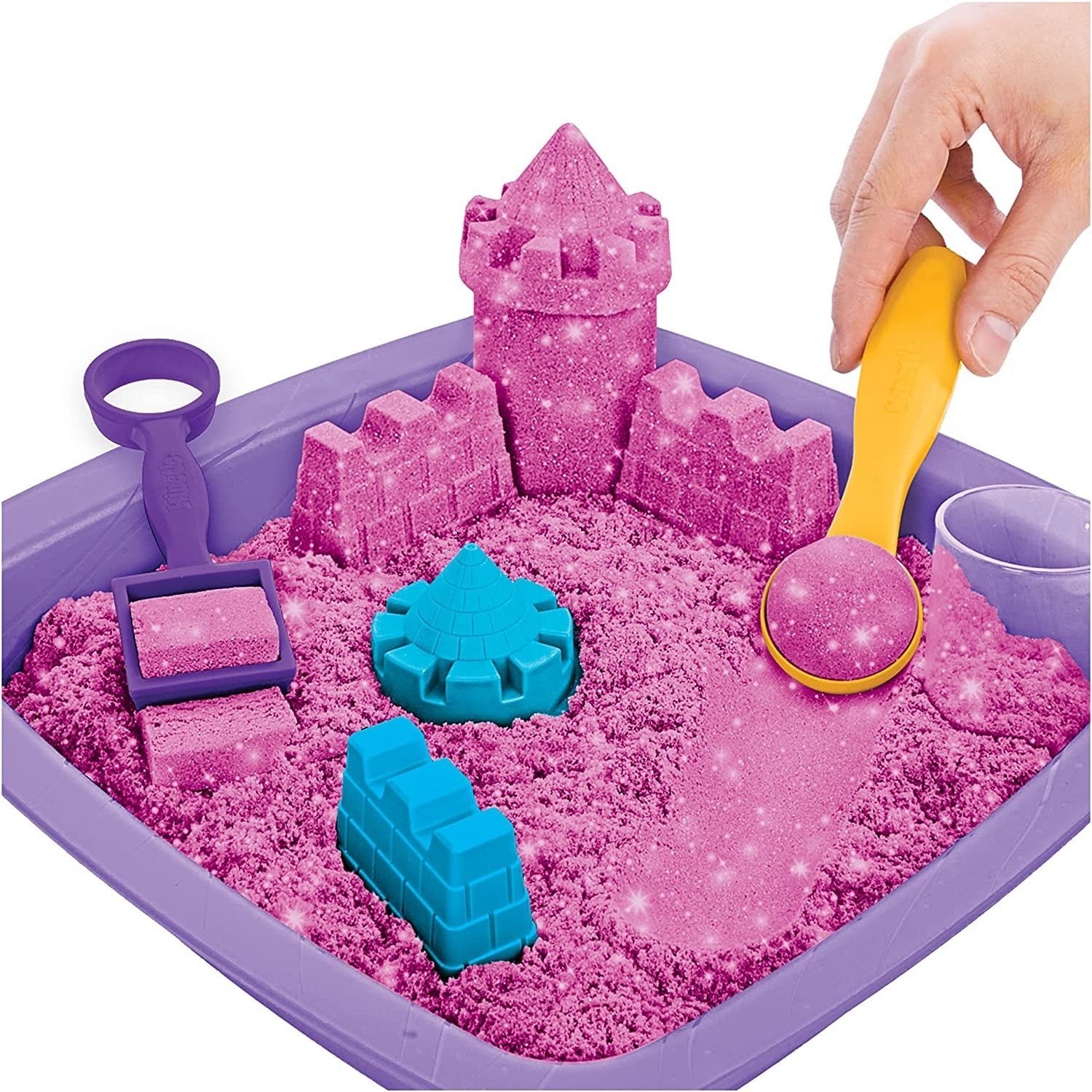 Spin Master Kreativset 6063520 Kinetic Sand Box Set Shimmer Rosa (454g)
