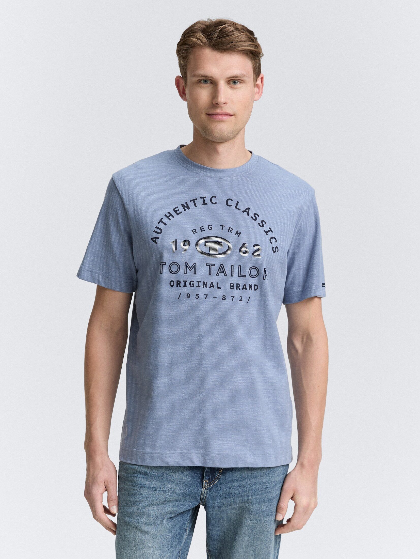 Tom Tailor Herren T-Shirt PRINTED T-SHIRT - Regular Fit günstig online kaufen