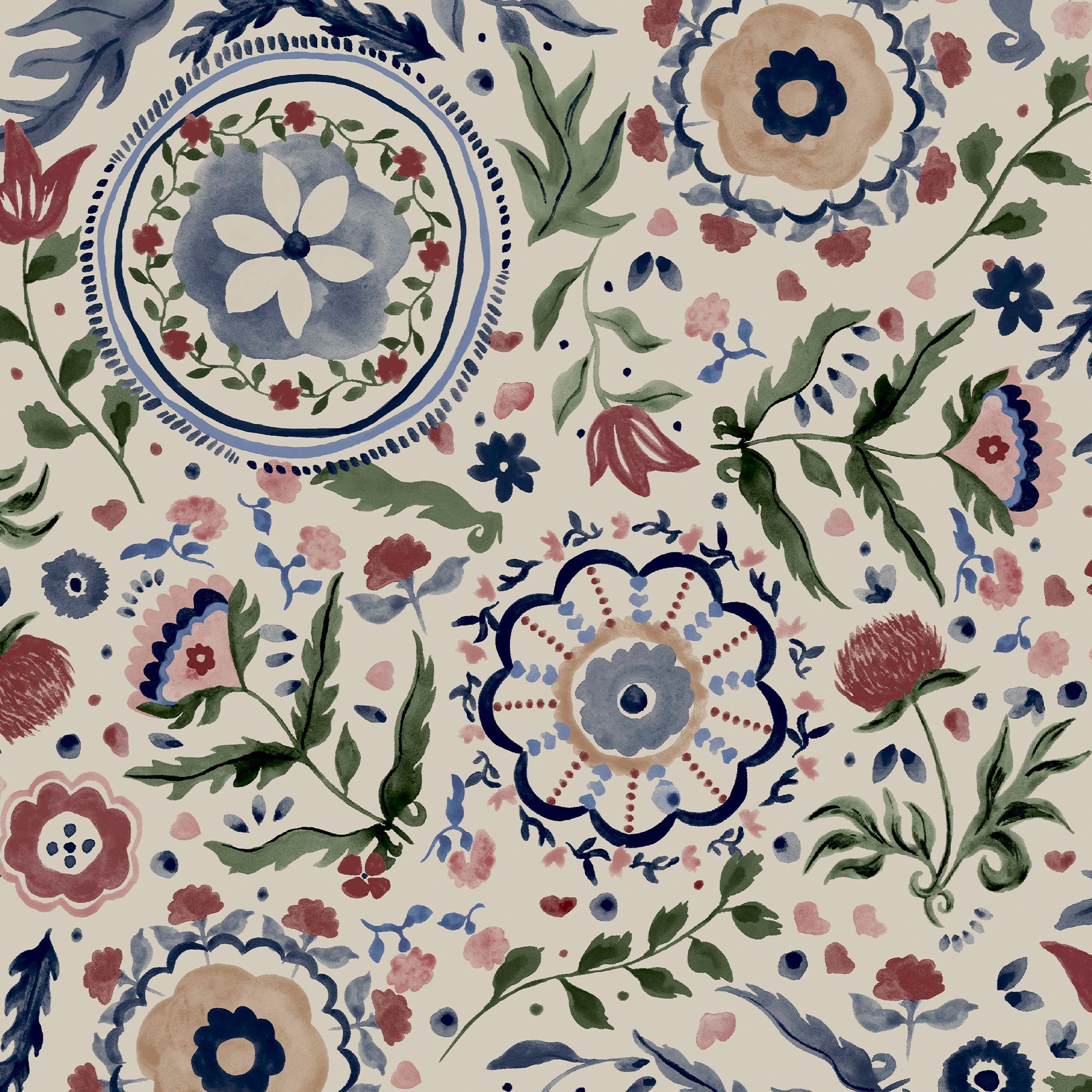 Joules Vliestapete Festival Flowers Antique, glatt, geblümt, (1 St), Design Tapeten
