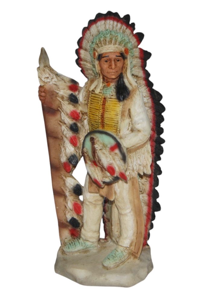 Dekofigur Native American Deko Figur Häuptling Red Cloud H 17 cm Castagna