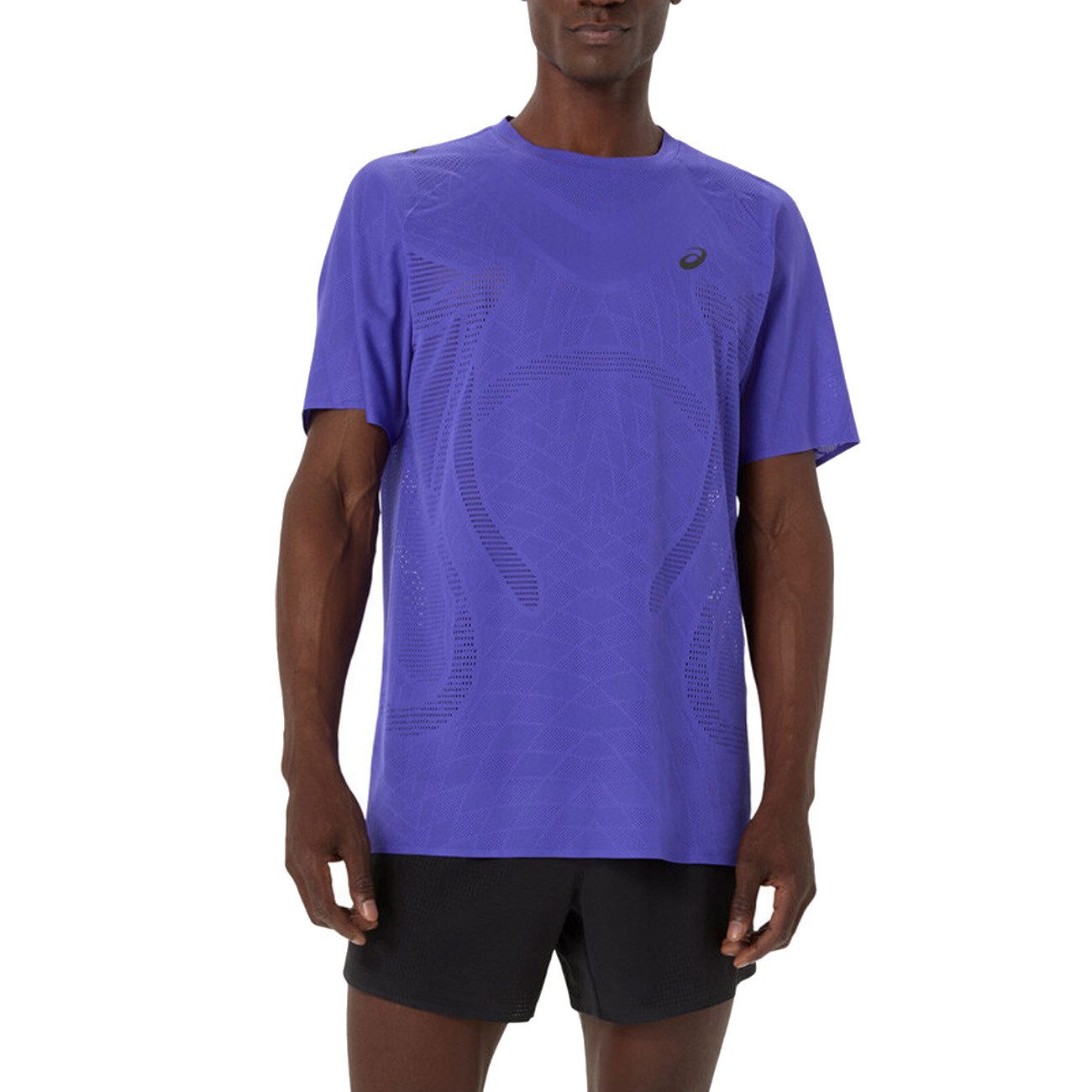 Asics Laufshirt Asics Meta Run SS Top Herren Cobaldt Burst
