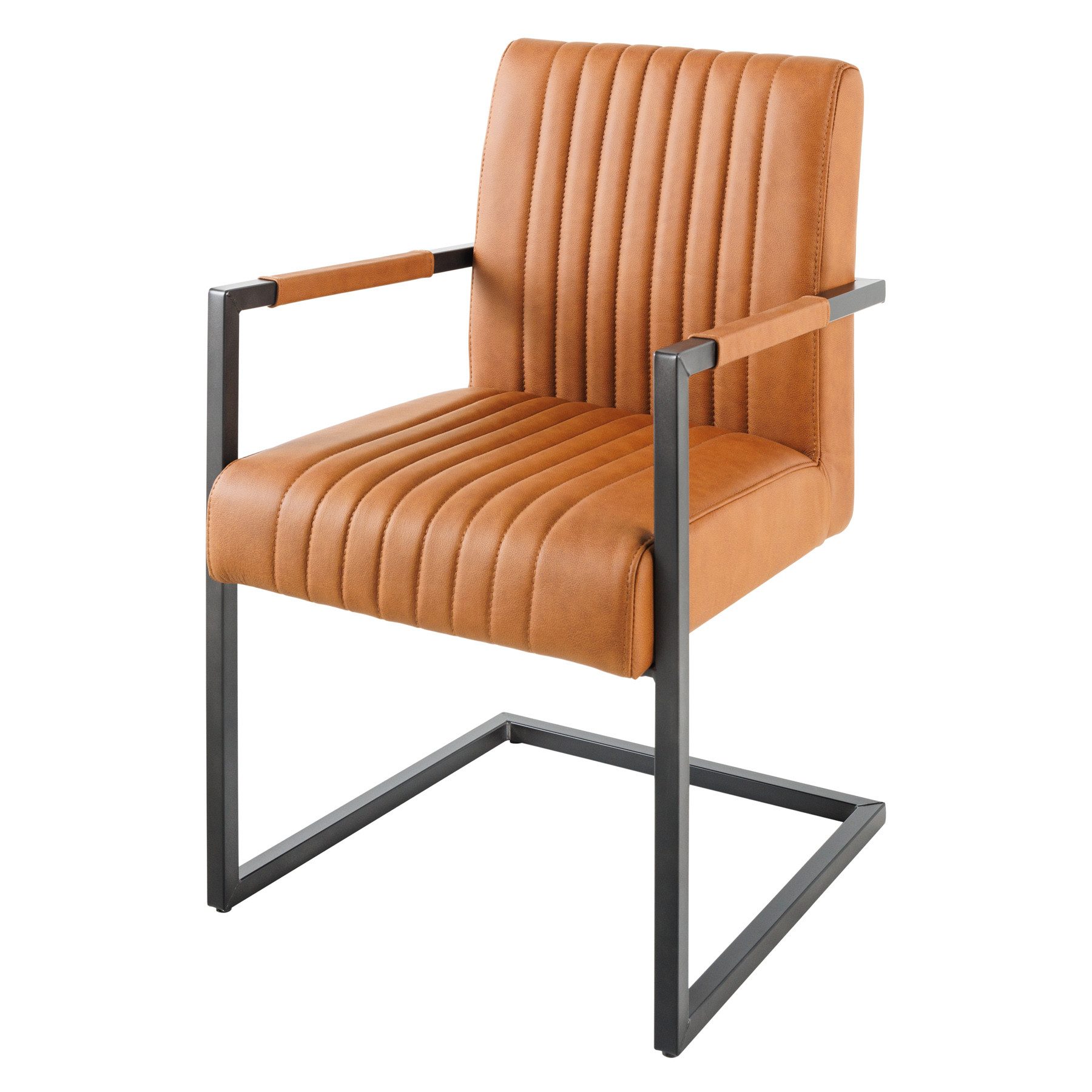 riess-ambiente Freischwinger BIG ASTON vintage cognac / schwarz (Einzelarti günstig online kaufen