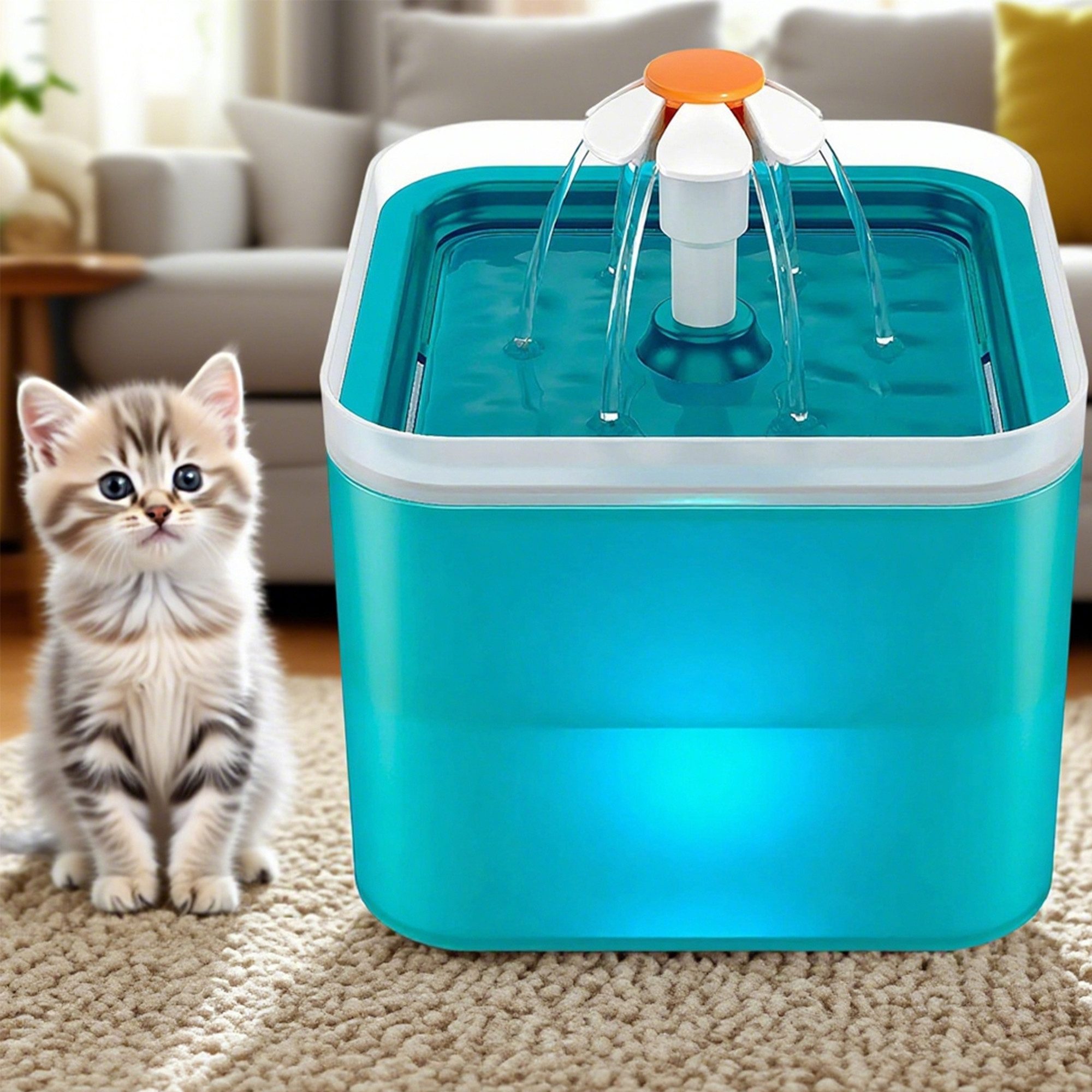 YINDN Trinkbrunnen 2L Haustier Wasserspender, Katzenbrunnen günstig online kaufen