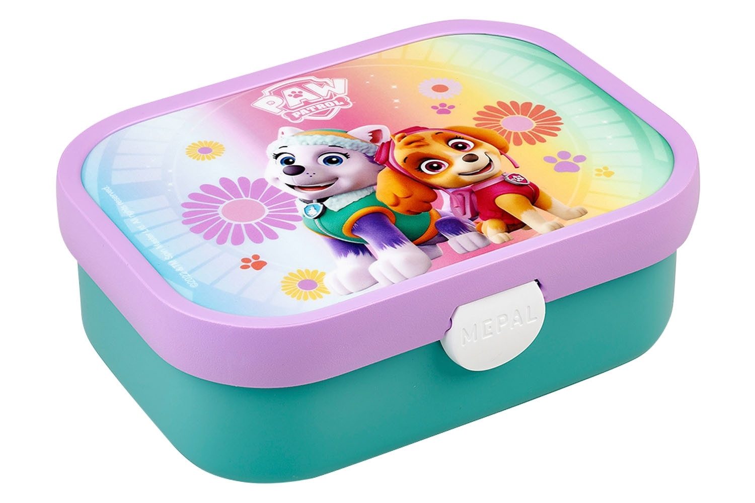 Mepal Lunchbox Brotdose CAMPUS, Füllinhalt 750 ml, Lila, Türkis, Kunststoff, Kunststoff, B 18 cm x T 13 cm, inkl. Gabel und Bento-Einsatz