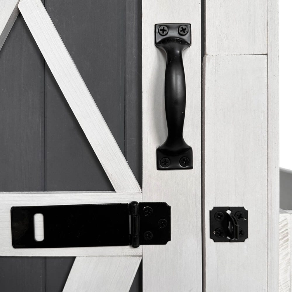 HOME DELUXE Garten-Geräteschrank YANA, BxT: 77x54 cm, aus Tannenholz, inkl. 3 Einlegeböden, Gartenschrank aus Holz