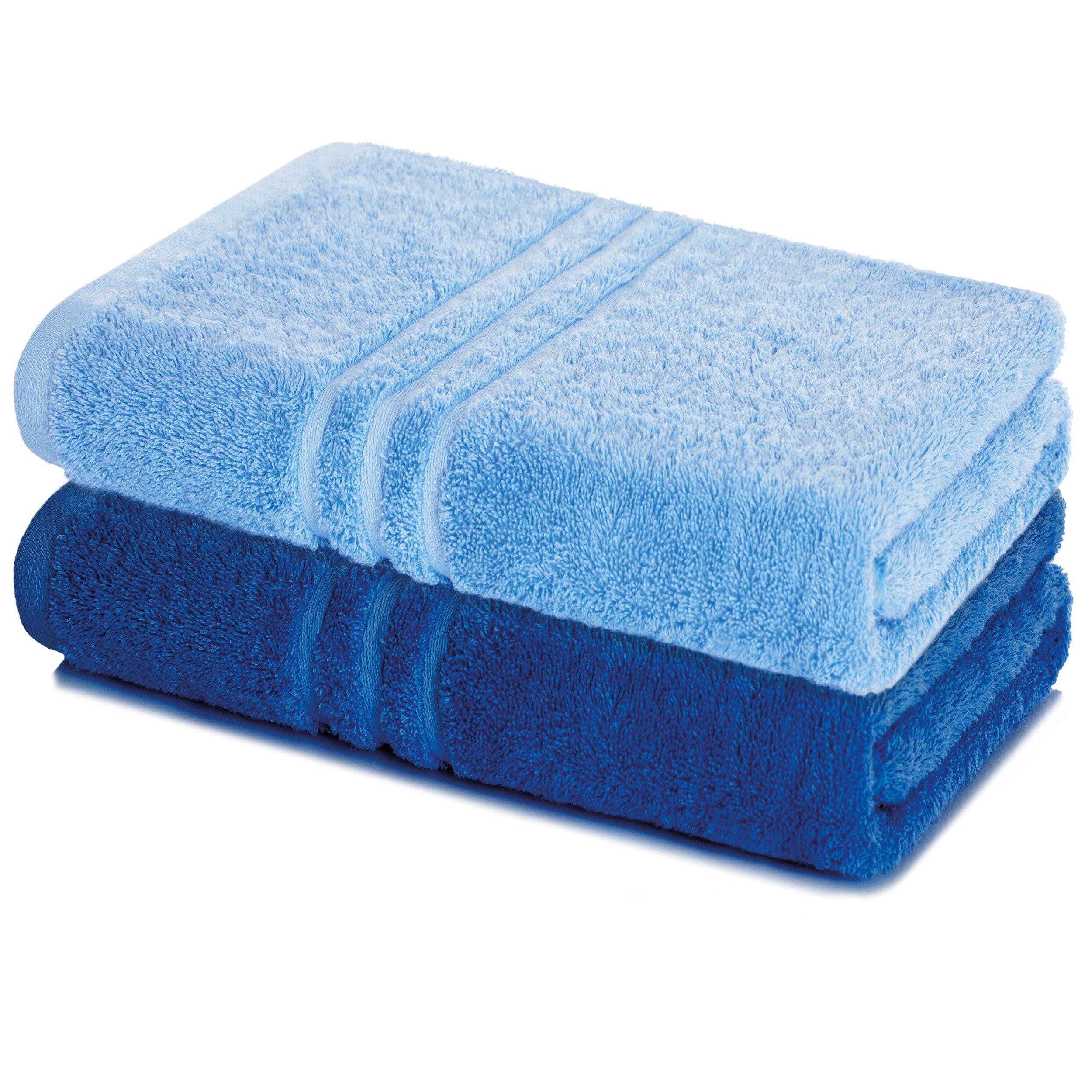 Lavea Badetuch Elena 2er Set Badetücher 100x150 cm, Duschtuch, 500 g/m² Frottier, weich & saugstark, pflegeleicht