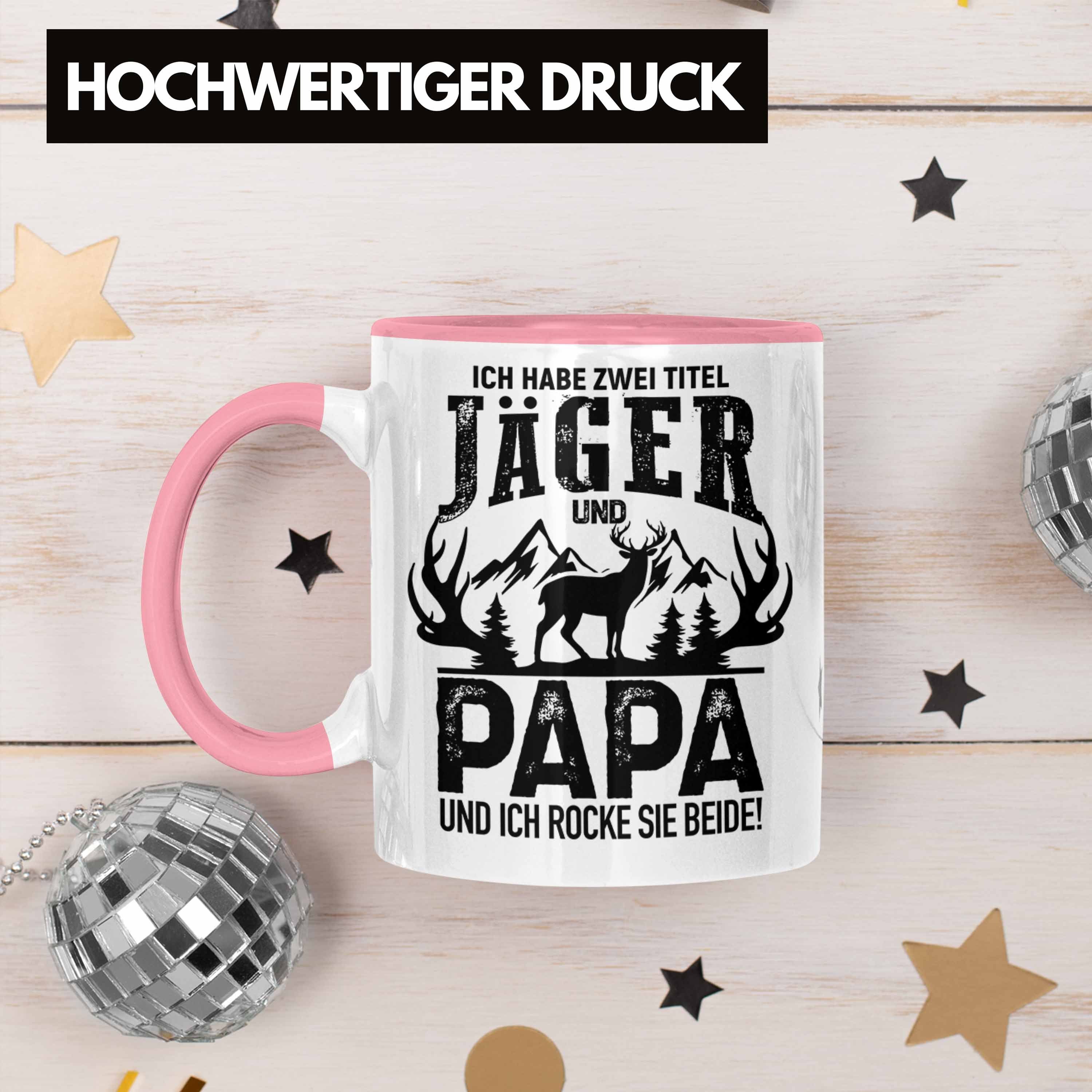 Trendation Tasse - Geschenk Rosa Trendation Jäger Geschenkidee Papa Vatertag für und Tasse Spruch Männer Jäger