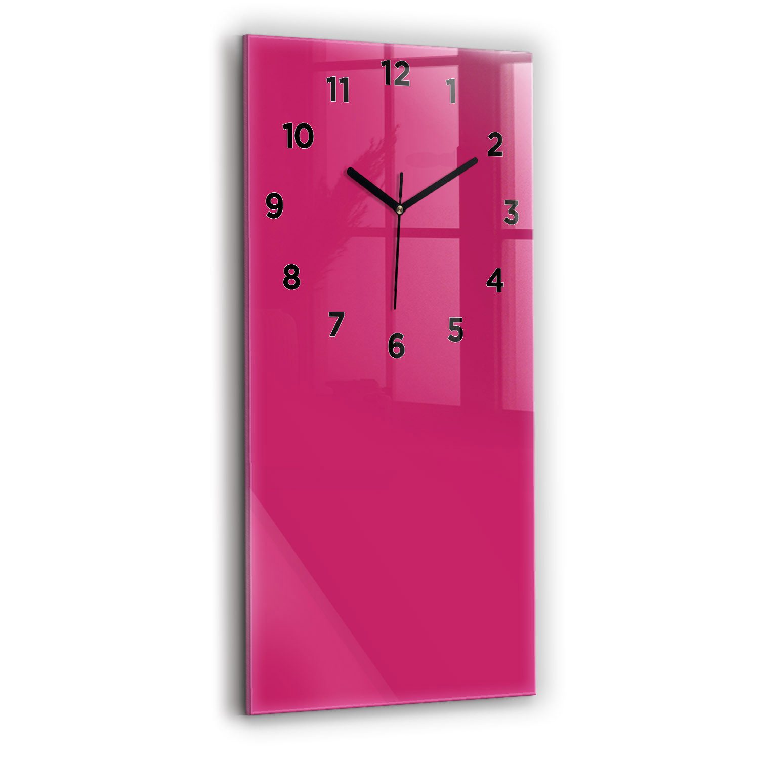 Tulup Wanduhr Wanduhr Glasuhr Rechteckige Wanduhr 30 x 60 cm Uhr aus Gehärtetem Glas