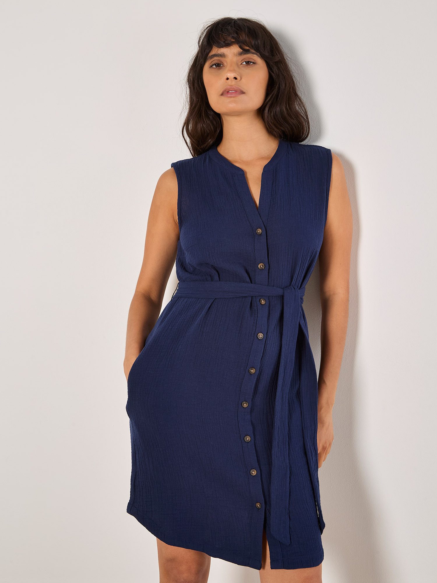 Apricot Minikleid Tetra Durchknöpfbares Kleid, (2-tlg., günstig online kaufen
