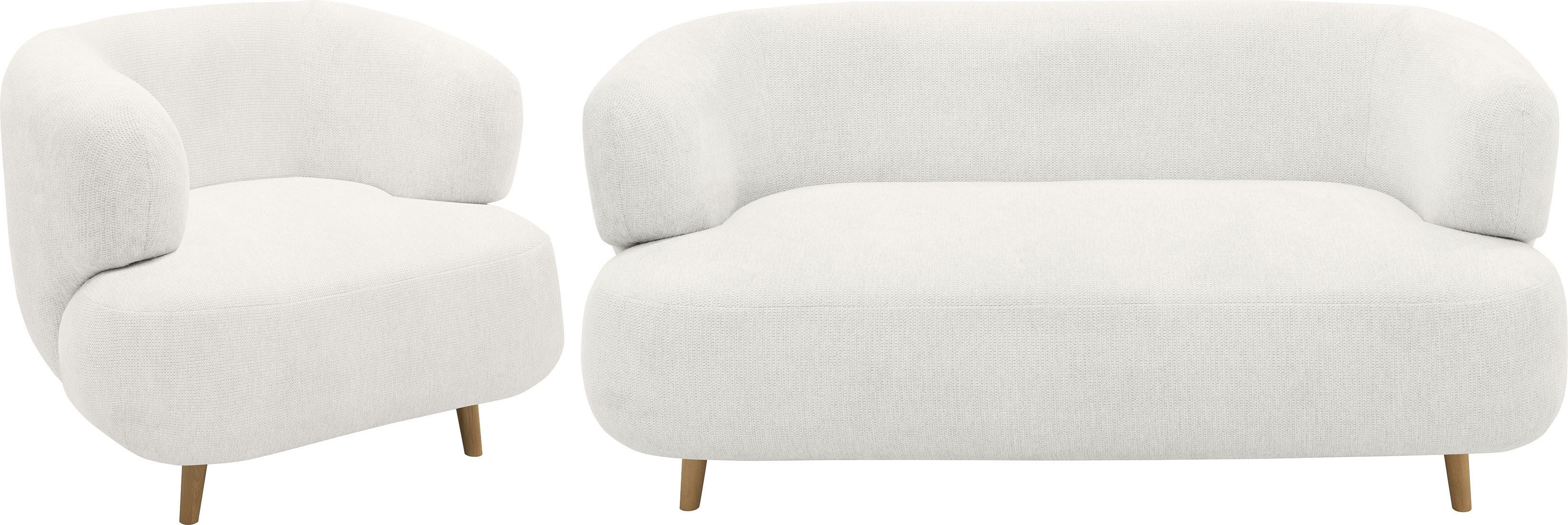 andas Polstergarnitur Tistam, 2-teilig, 2-Sitzer und Sessel, runde, organis günstig online kaufen