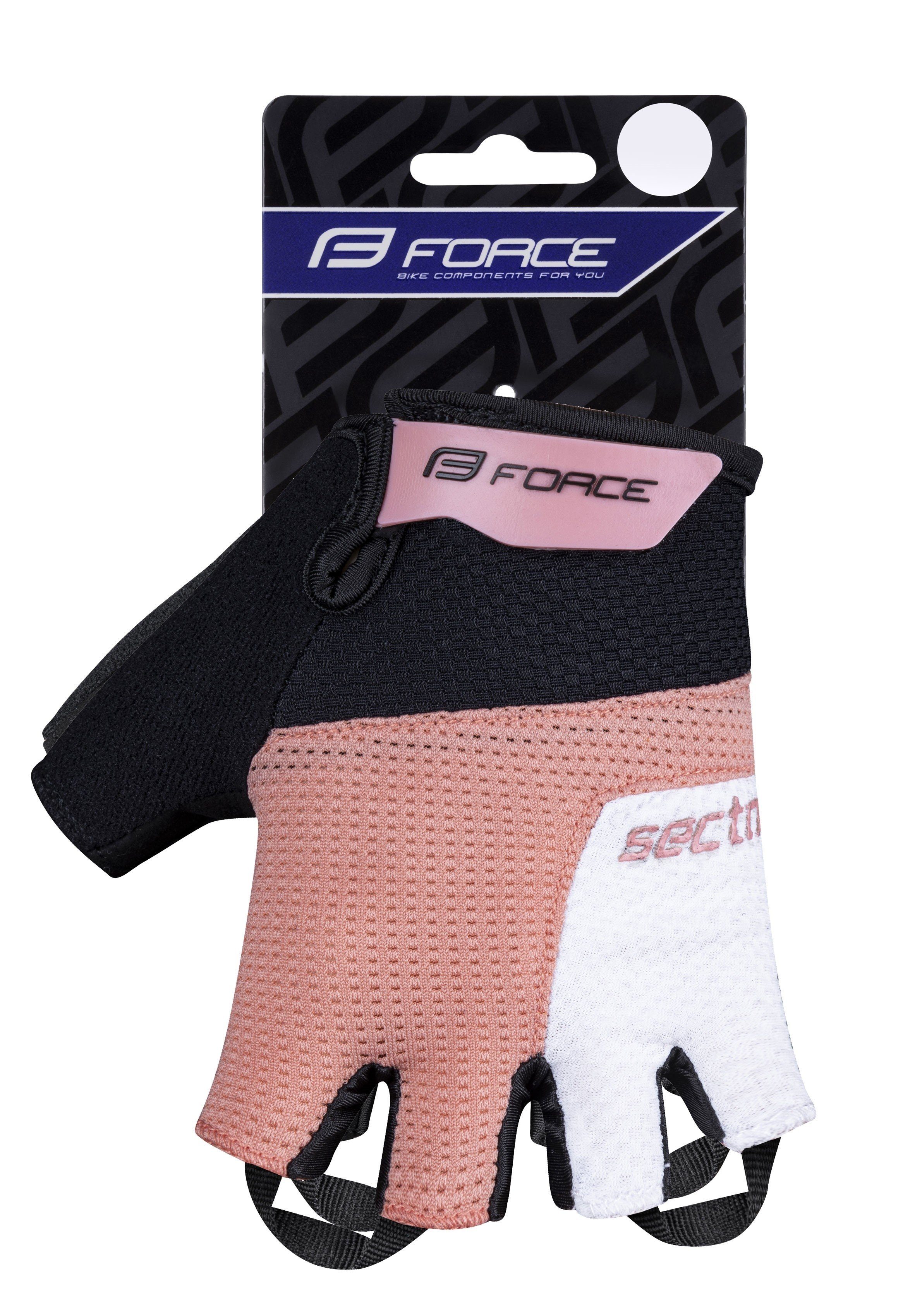 Handschuhe apricot-schwarz LADY FORCE SECTOR FORCE Fahrradhandschuhe