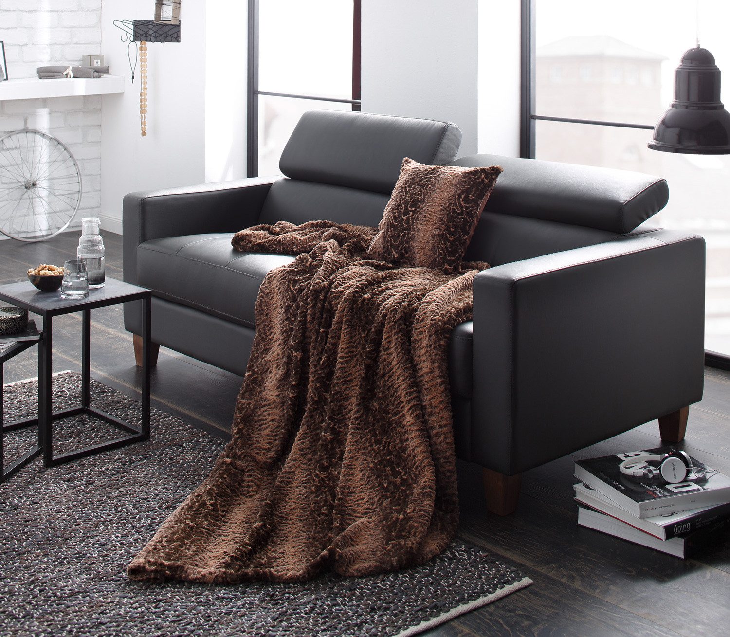 Wohndecke Wohndecke / Kuscheldecke / Kunst Felldecke „Ottawa“ 150x200 cm Braun, BETTWAESCHE-MIT-STIL