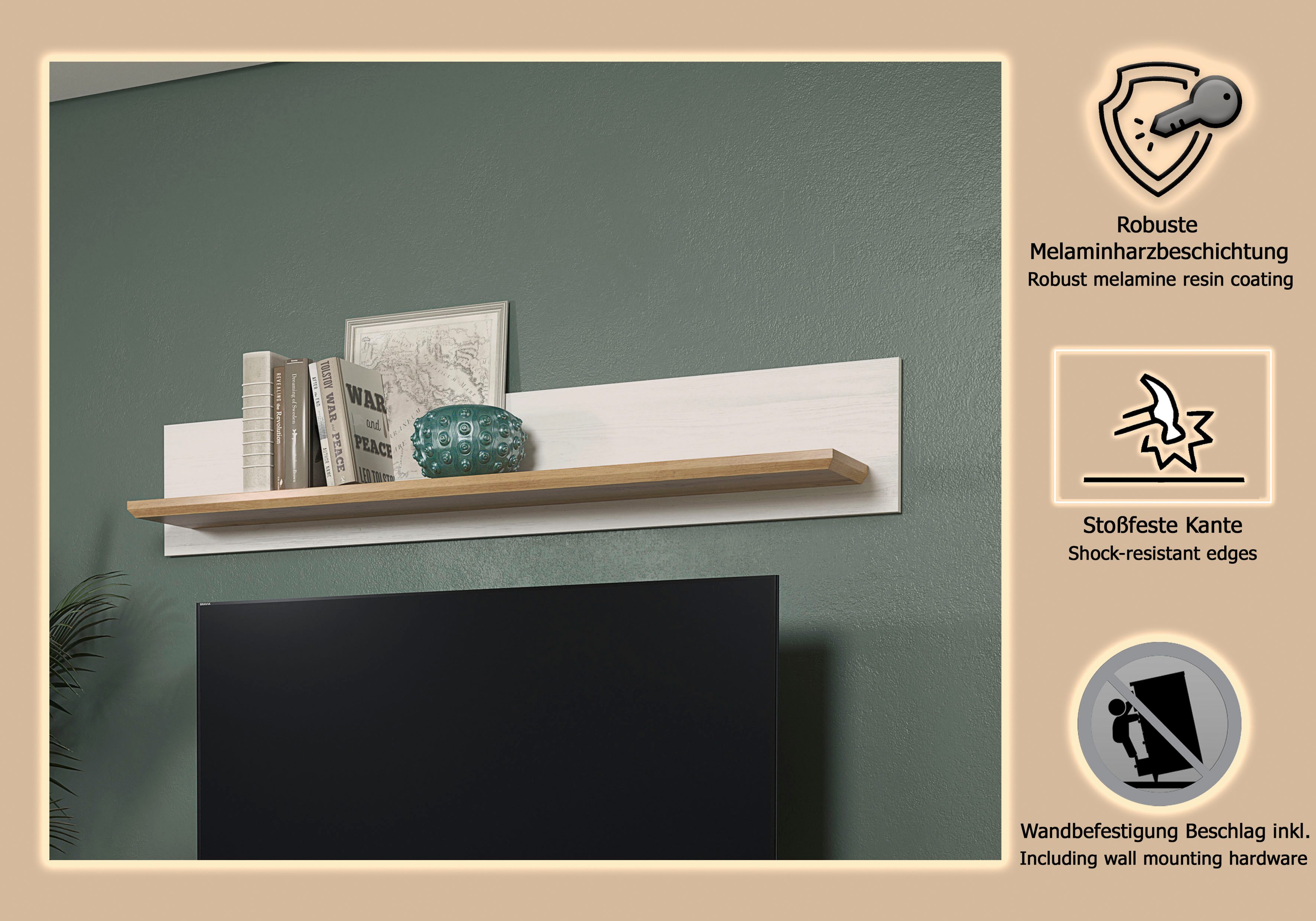 Home affaire Wandboard Nybro, Breite 146 cm