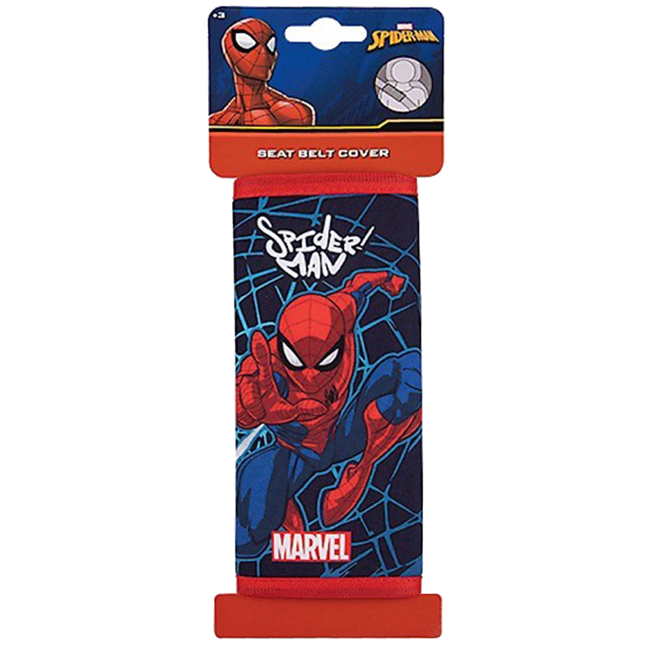 MARVEL Gurtpolster Spider-Man Autositzgurtabdeckung Schutz, Abdeckung mit Klettverschluss