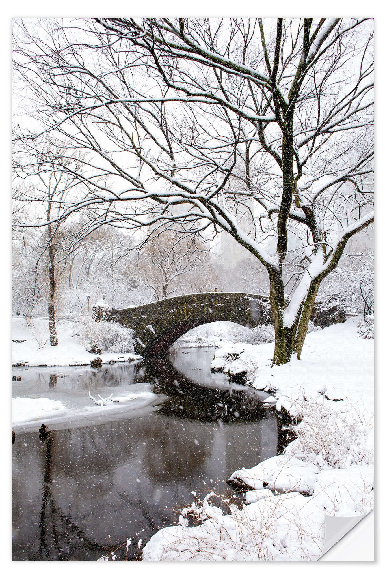 Posterlounge Wandfolie Editors Choice, Winter in New York, Wohnzimmer Fotografie