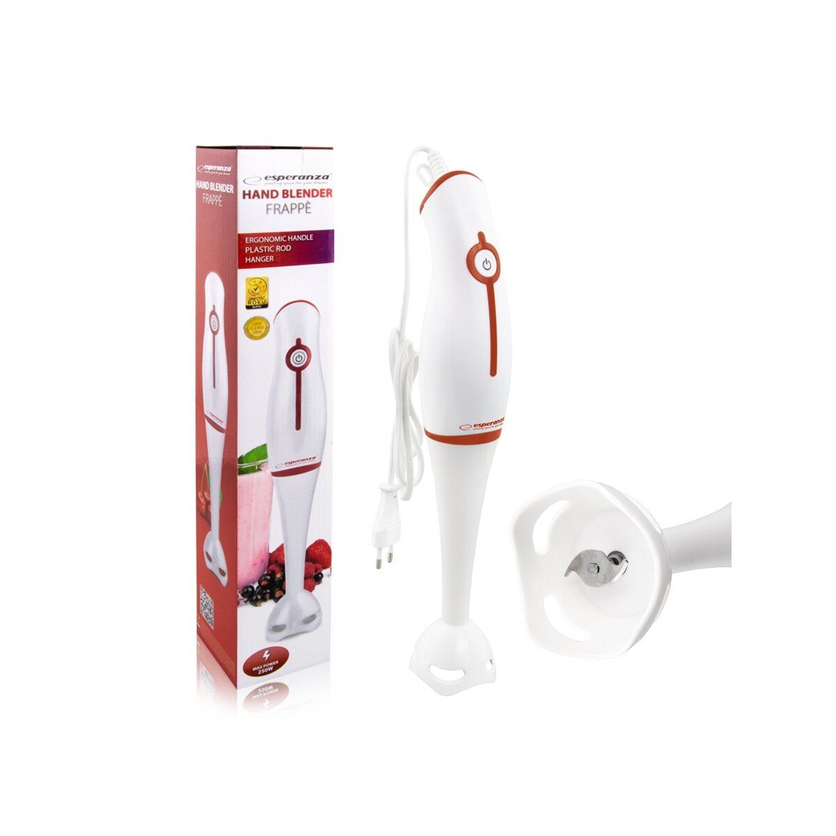 Esperanza Handmixer Esperanza Frappé Stabmixer mit Edelstahlmesser