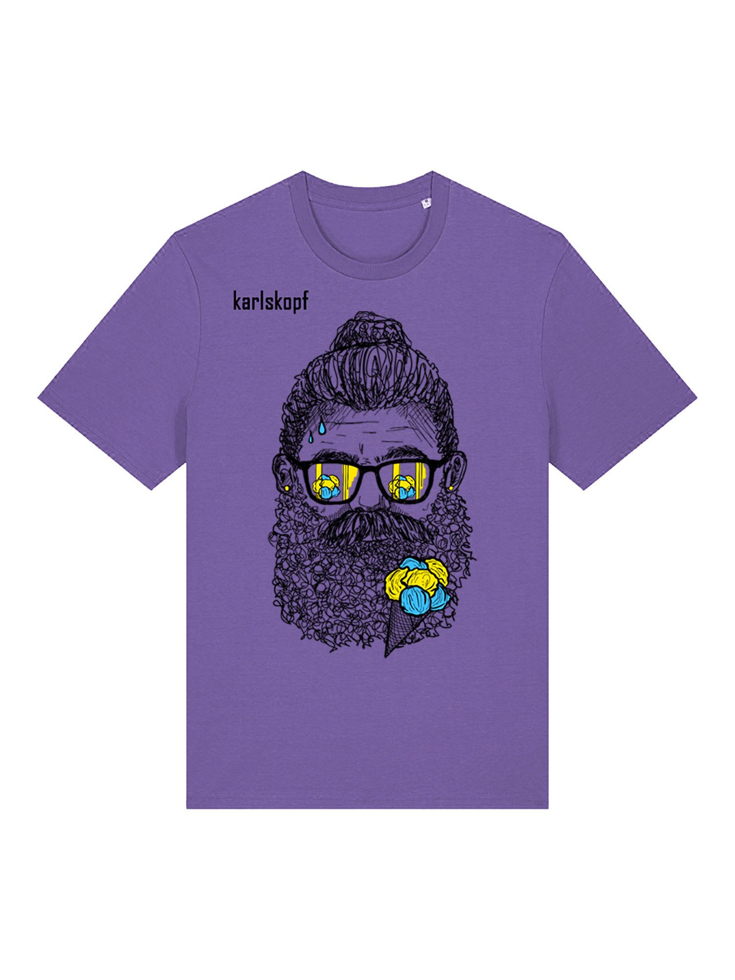 karlskopf Print-Shirt Rundhalsshirt Basic SUMMERVIBES günstig online kaufen