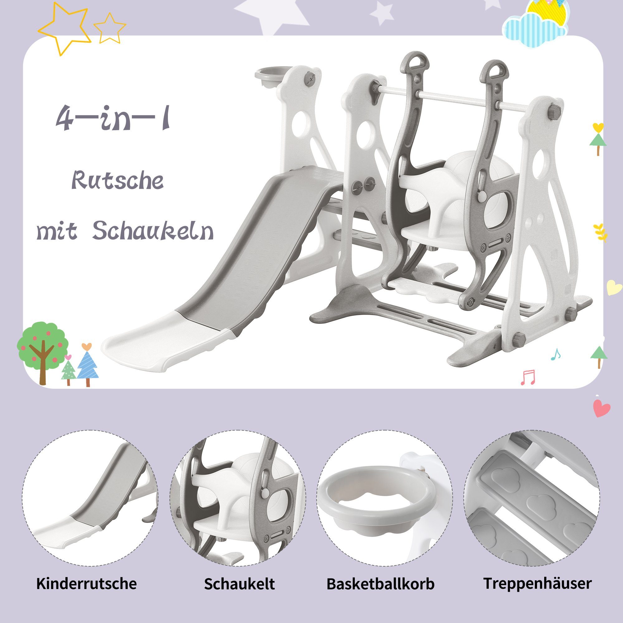 BlingBin Rutsche 4 in 1 Kinderrutsche, günstig online kaufen