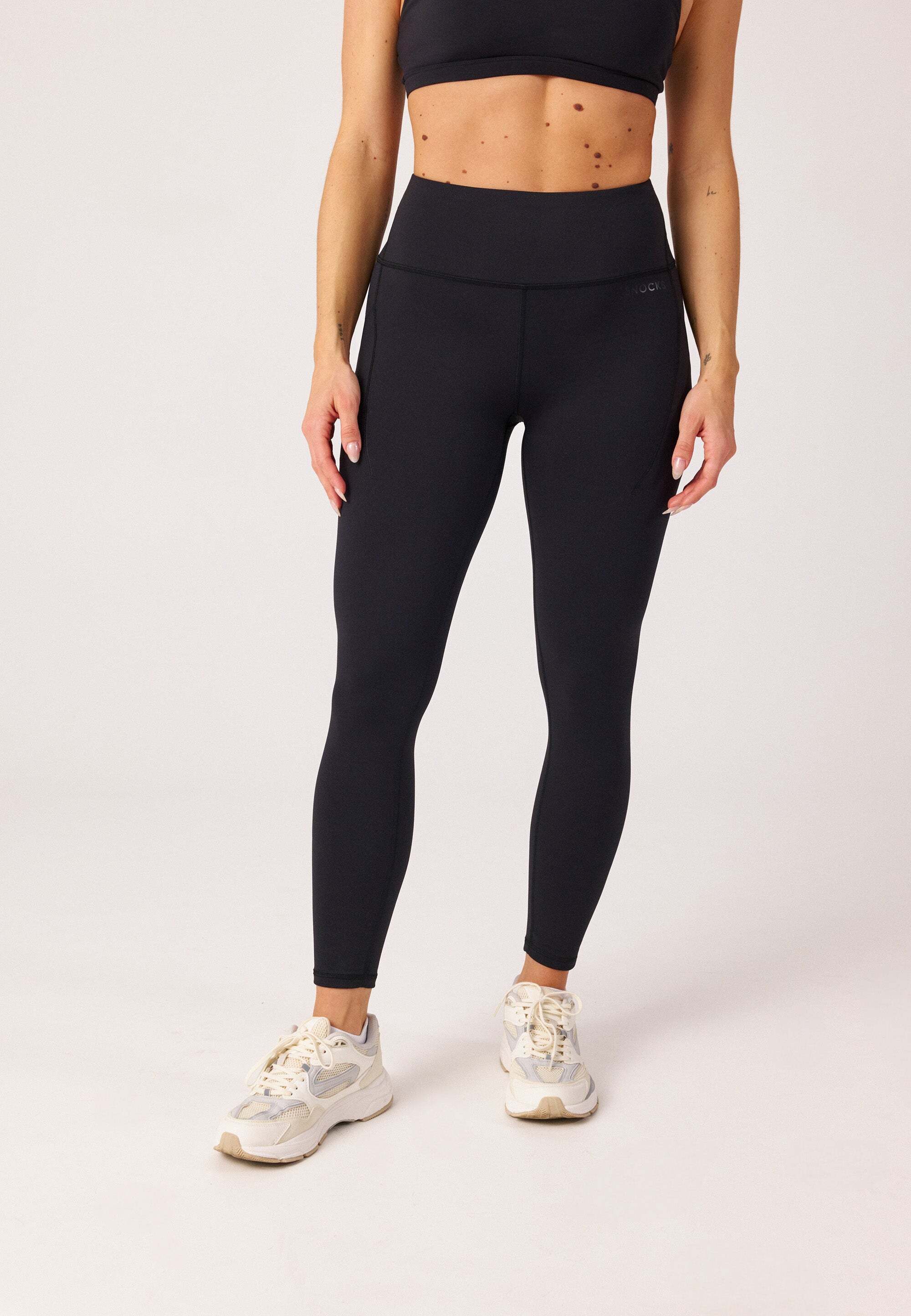SNOCKS Highwaist Leggings High Waist Sportleggings mit Taschen (1-tlg) Leggings aus Premium Material