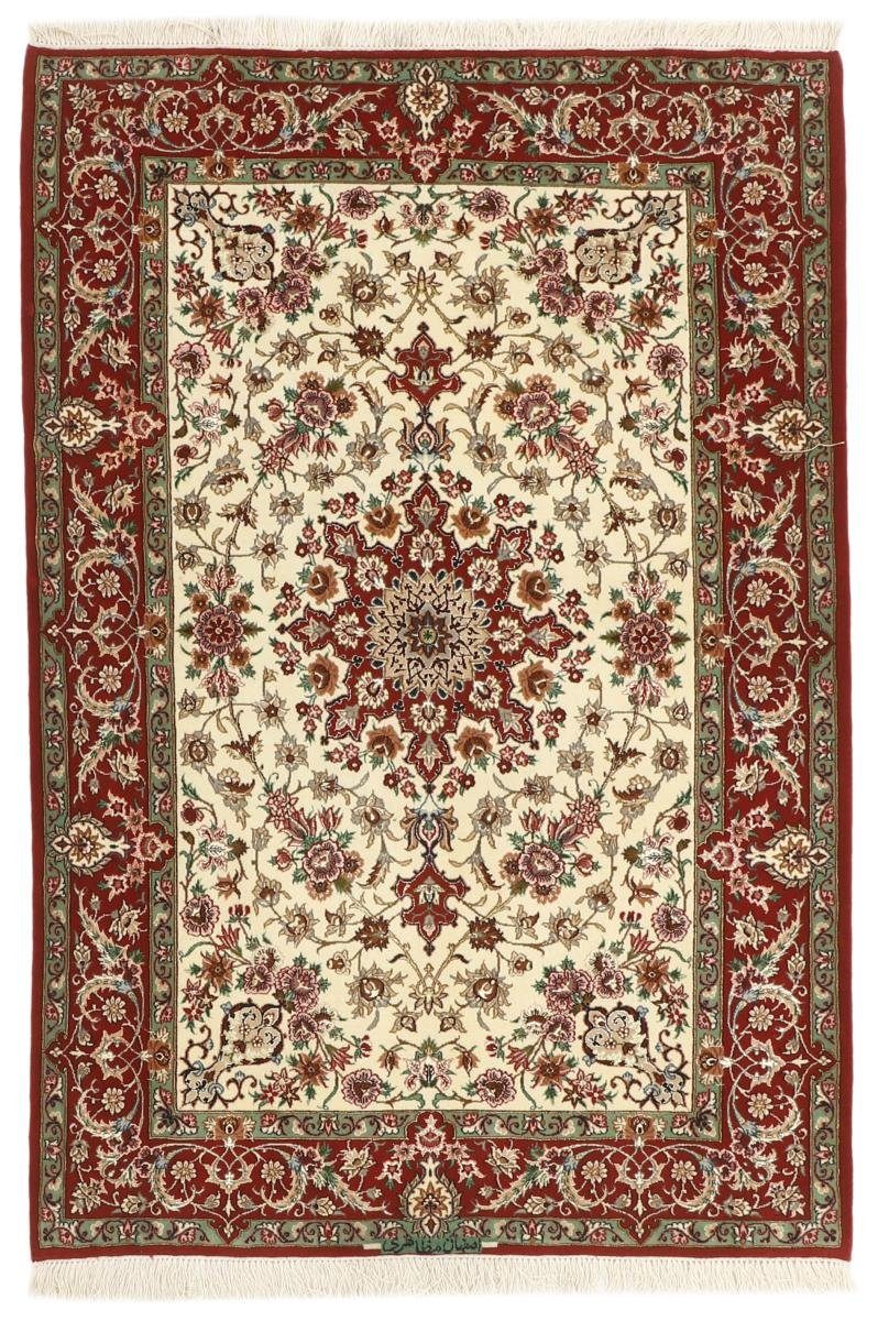 Orientteppich Isfahan 107x156 Handgeknüpfter Orientteppich / Perserteppich, Nain Trading, rechteckig, Höhe: 6 mm