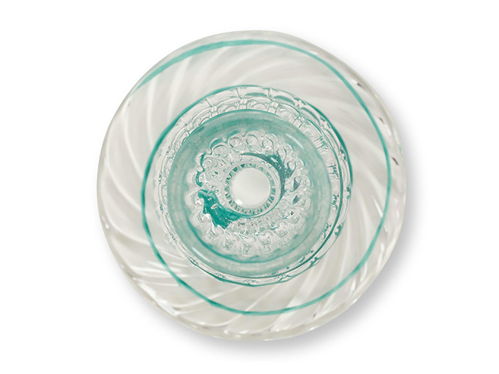 PiP Studio Kerzenständer Swirl Light Blue Glas Kerzenständer 22cm