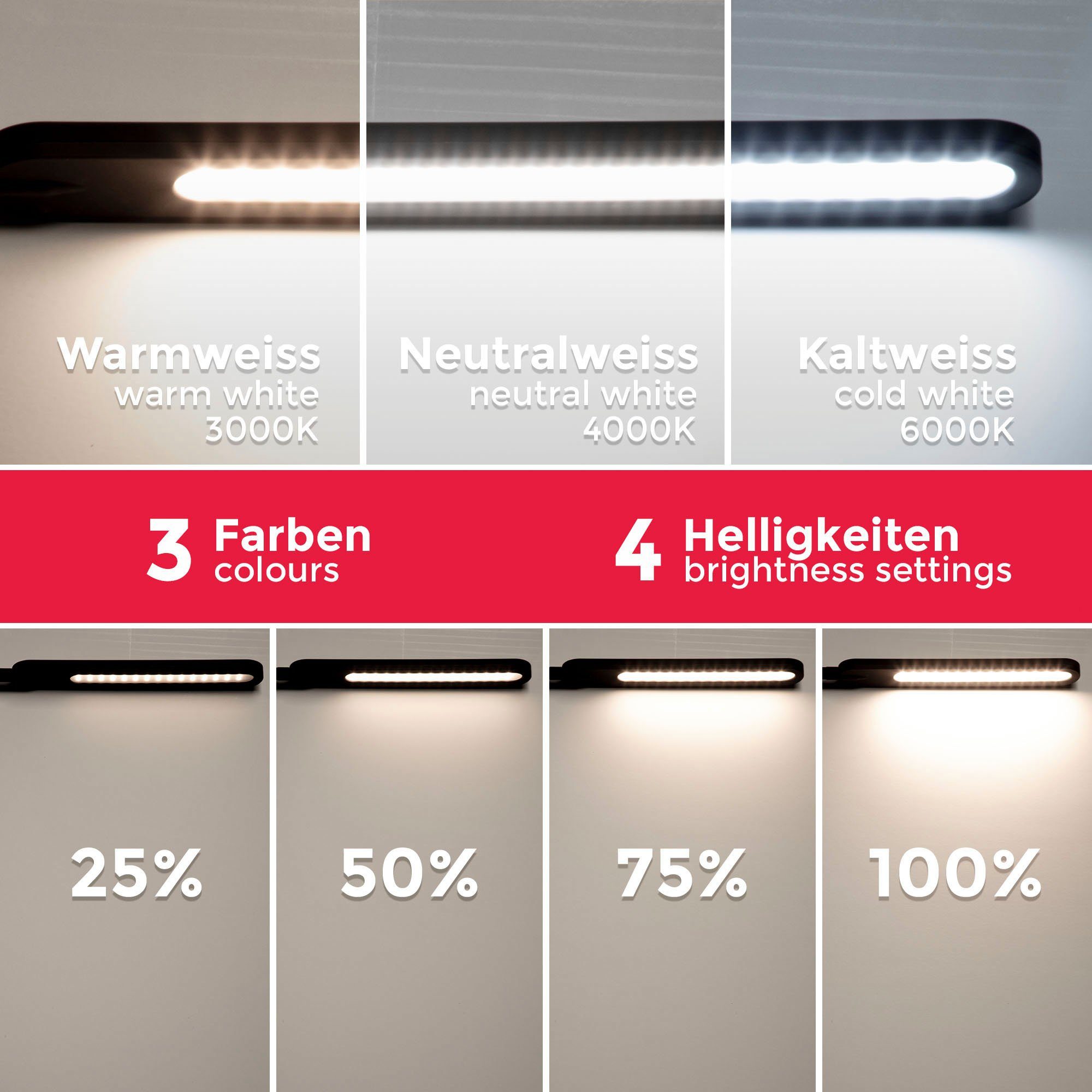B.K.Licht LED Stehlampe BK_ST1453 LED Stehleuchte, Schwarz, Dimmbar, CCT, Toch-Funktion, CCT - über Fernbedienung, LED fest integriert, warmweiß - kaltweiß, 6,5 – Bild 5 von 5